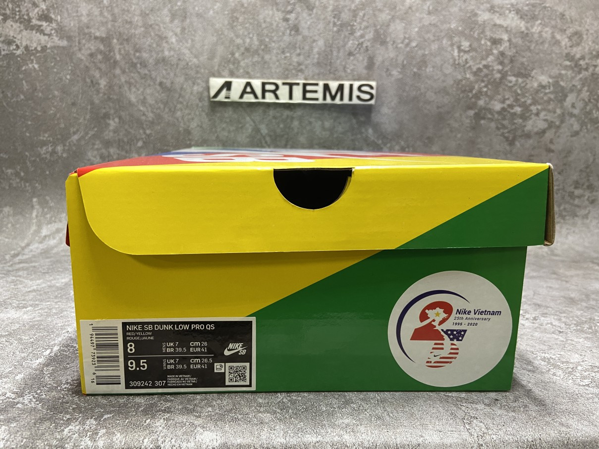 Nike SB Dunk Low Pro QS Red Yellow