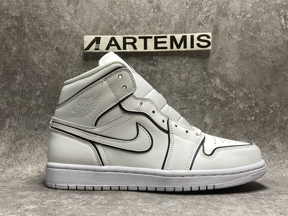 Air Jordan 1 Mid Iridescent Reflective White