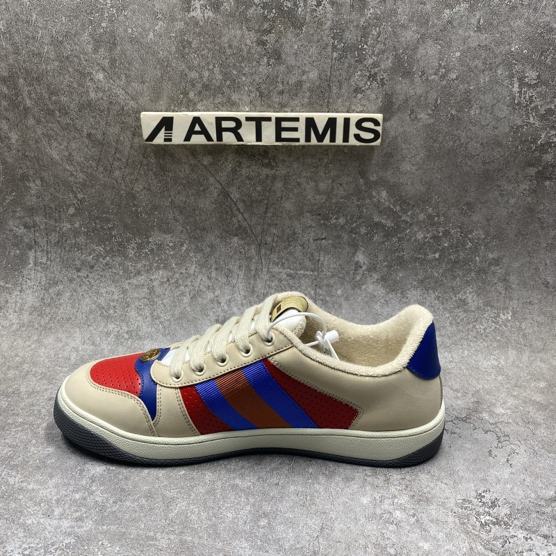 Screener Leather In Red and Blue