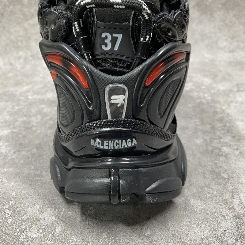 Balenciga Graffiti Runner Sneaker In Black