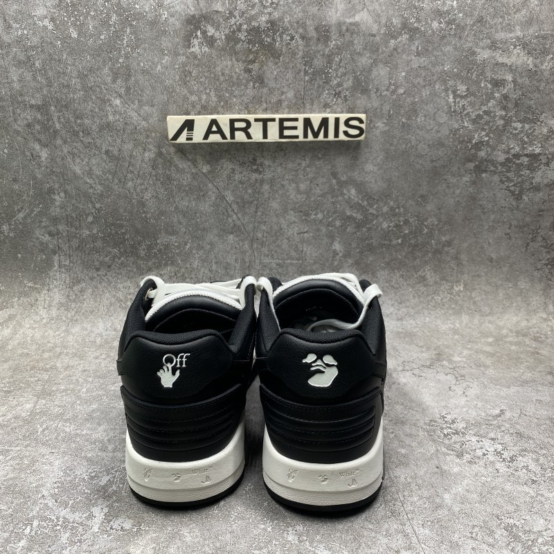 OFF-WHITE Out Of Office OOO Low Tops White Black White