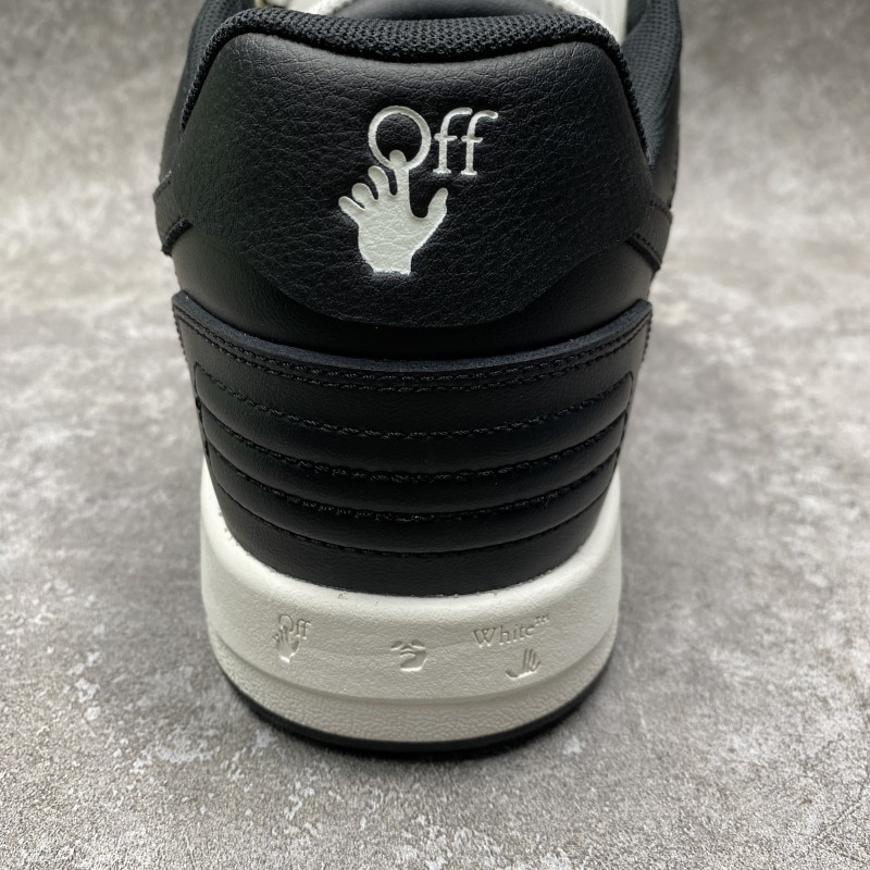 OFF-WHITE Out Of Office OOO Low Tops White Black White