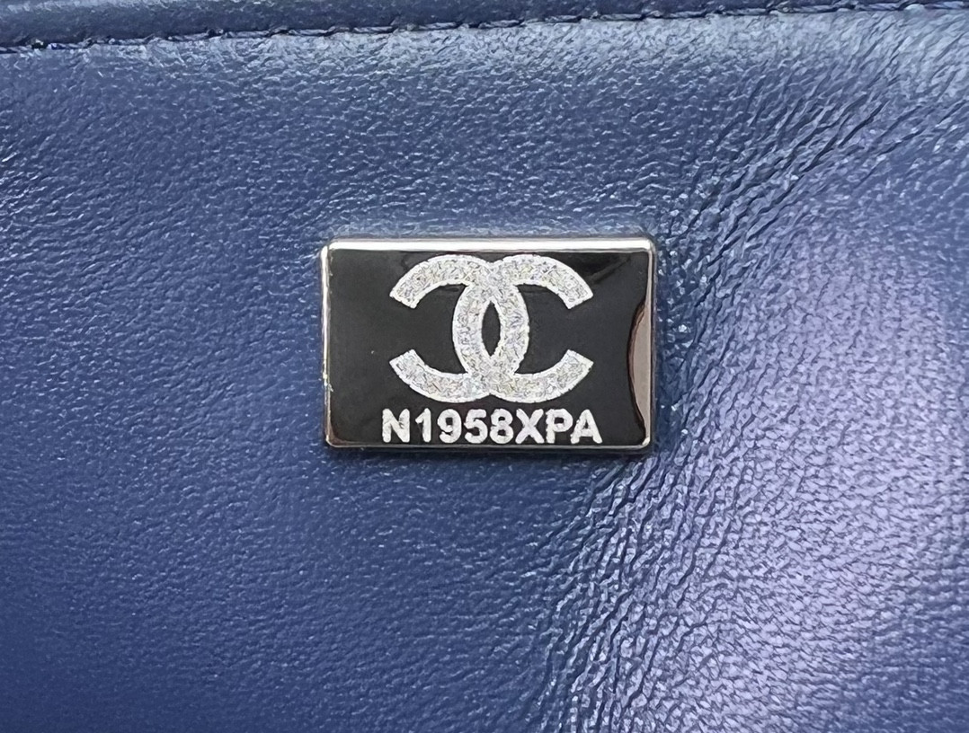 Ch*el classic 11.12 handbag tweed & silver-tone metal 6 × 9.9 × 2.5 in