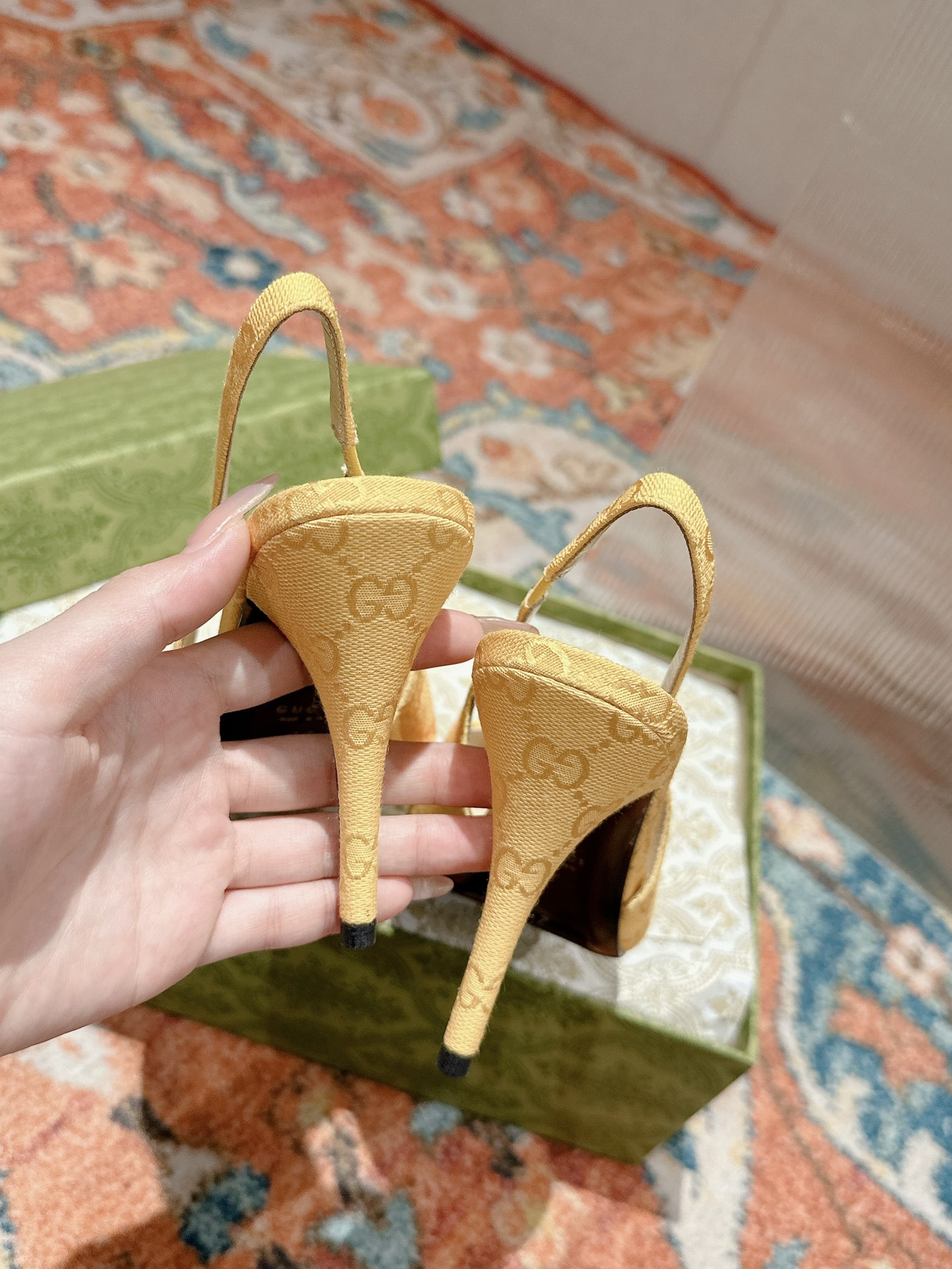 ua G*u*i horsebit slingback pump high heel