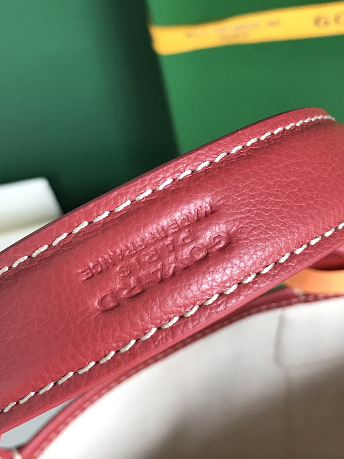 Go*ard Go*ardine belharra pm coral tote palladium hardware 18x14x23cm