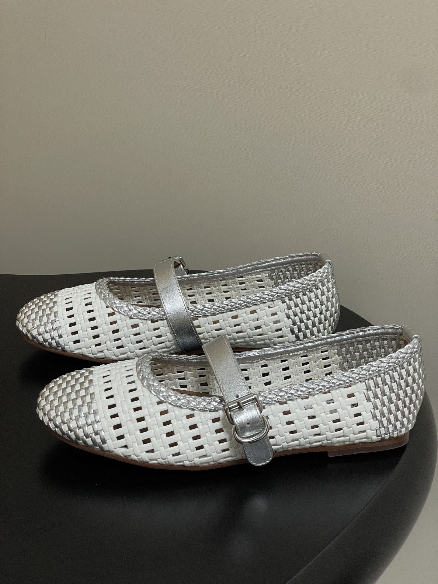 UA Alaïa Hollow Woven Mary Jane Flats(Customized Size 7-10 days production time)
