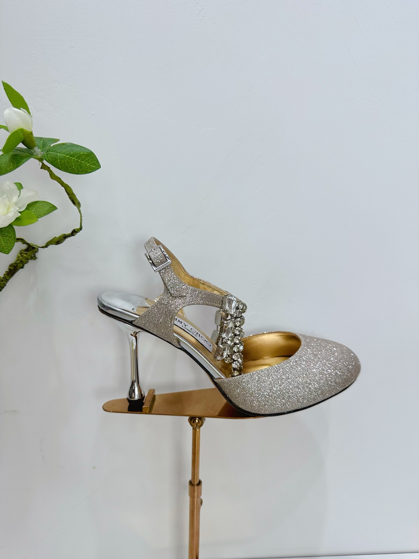 ua Ji*y Ch* verity glitter slingbacks 8.5cm