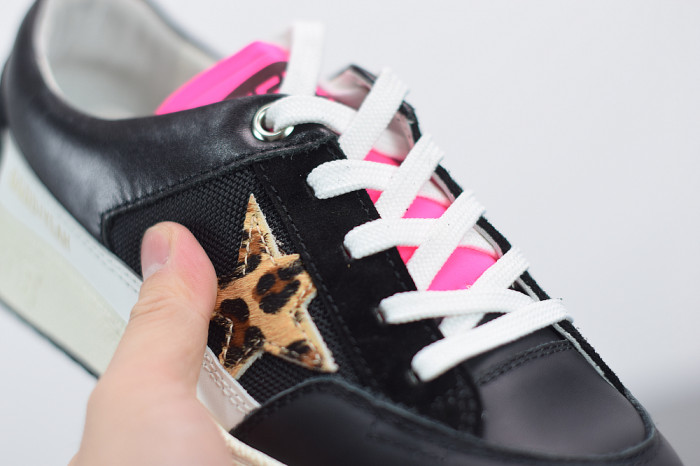 GGD Women’s fuchsia and leopard-print Yeah sneakers