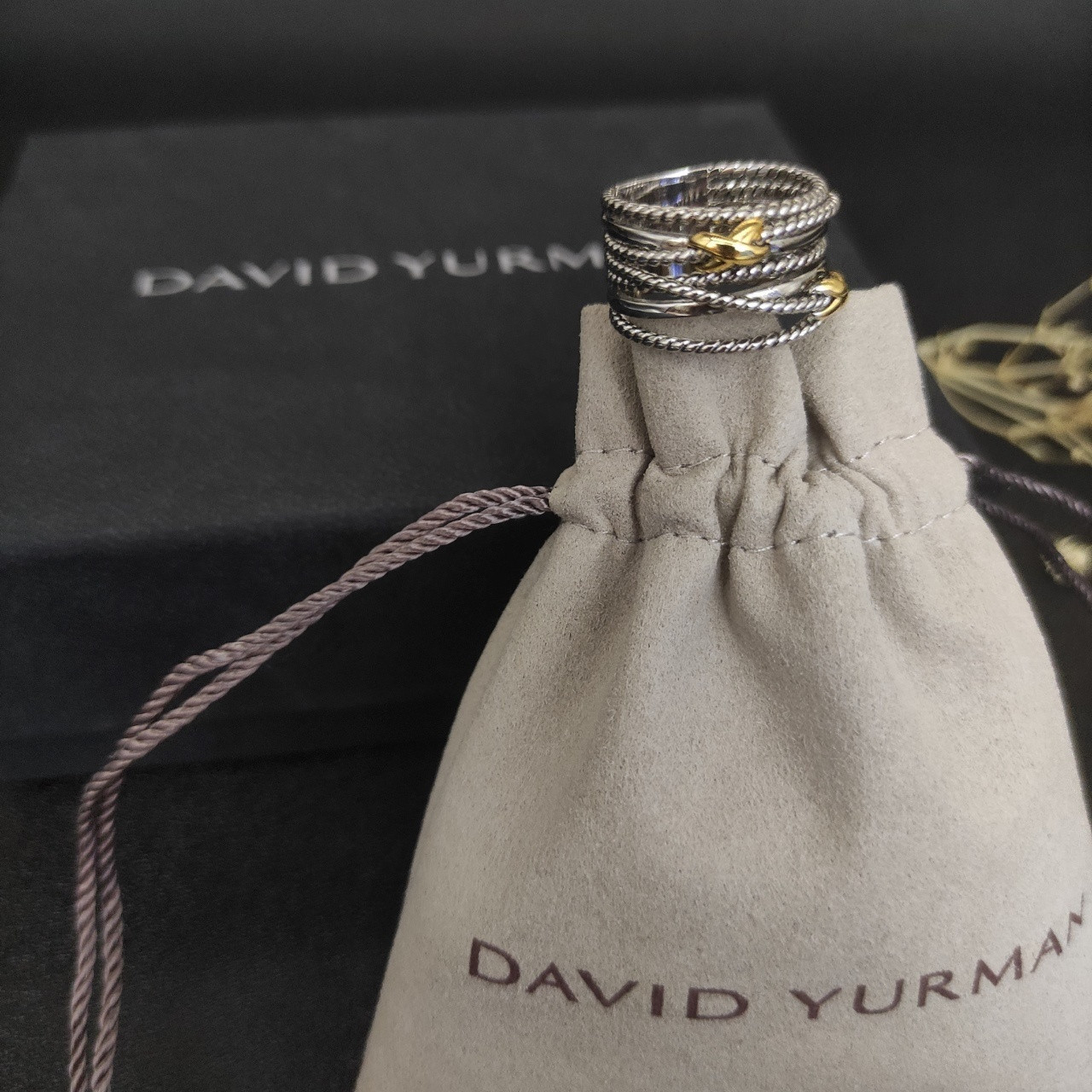 David Yurman Double X color Ring