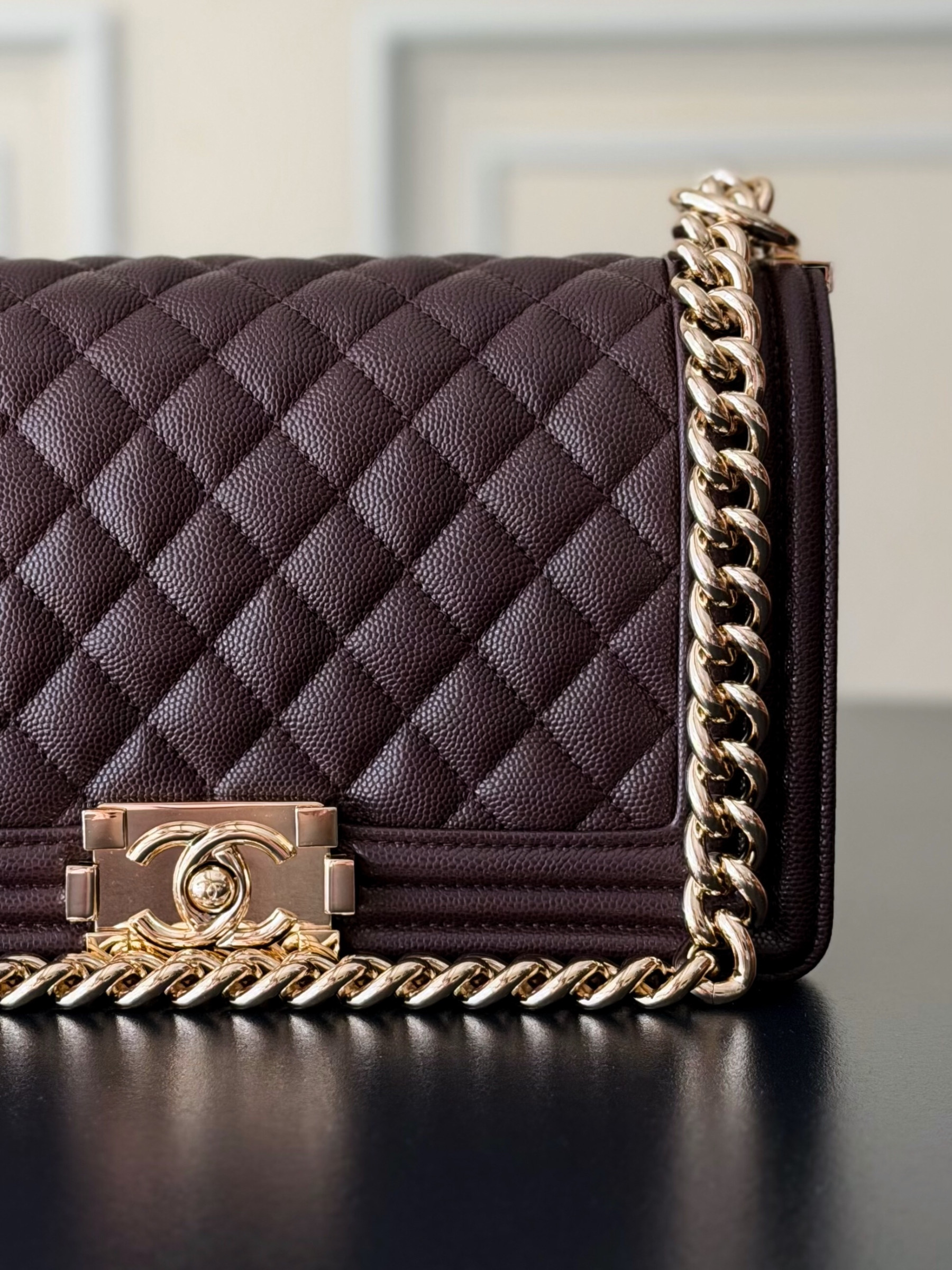 Ch**el Boy Handbag 15x25x9cm