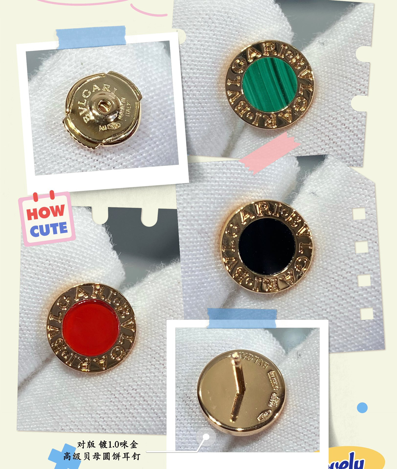 Bv1g*ai Round Cake Earrings