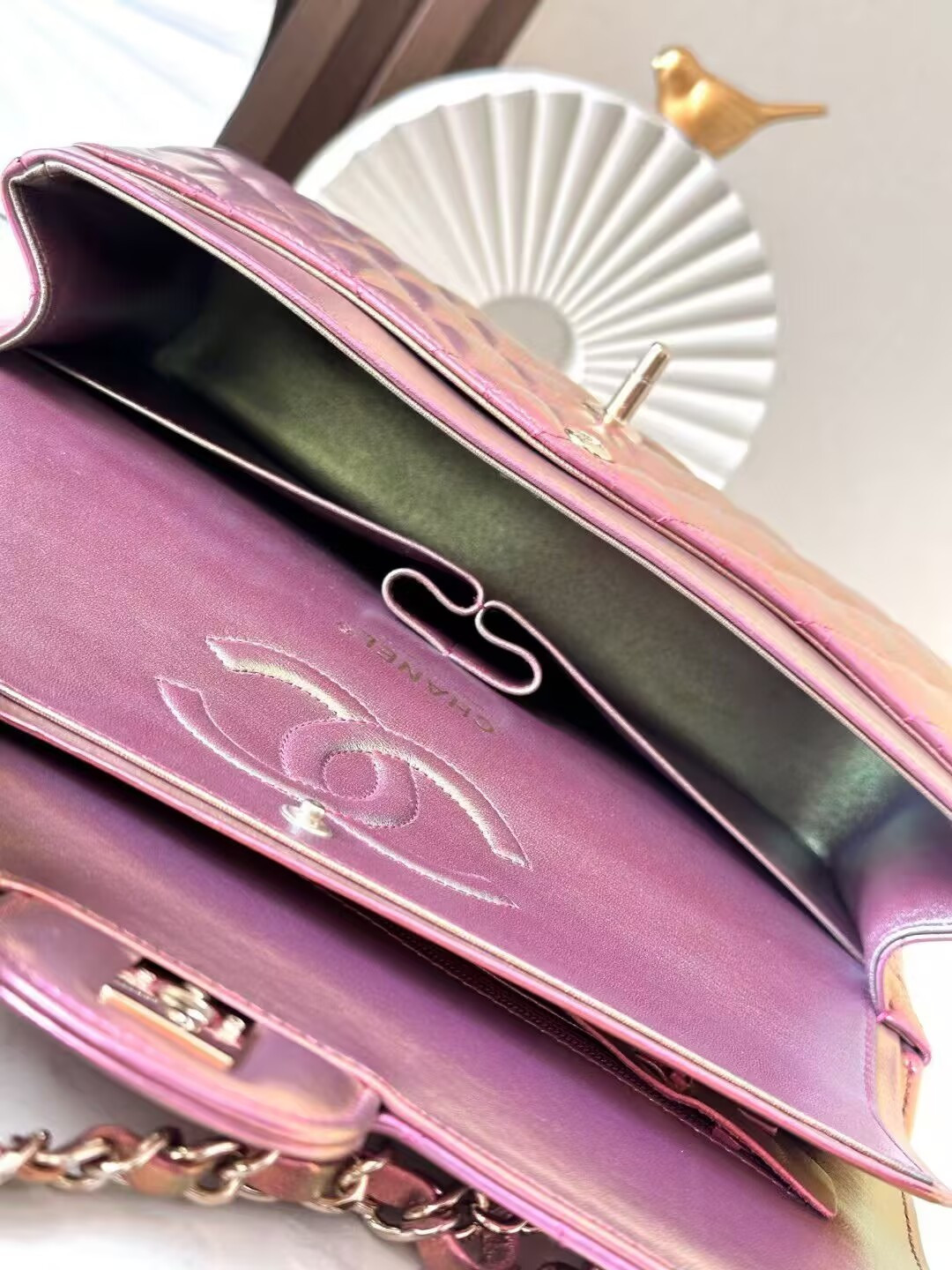 Ch**el CLASSIC FLAP HANDBAG CF 25.5x15x6cm