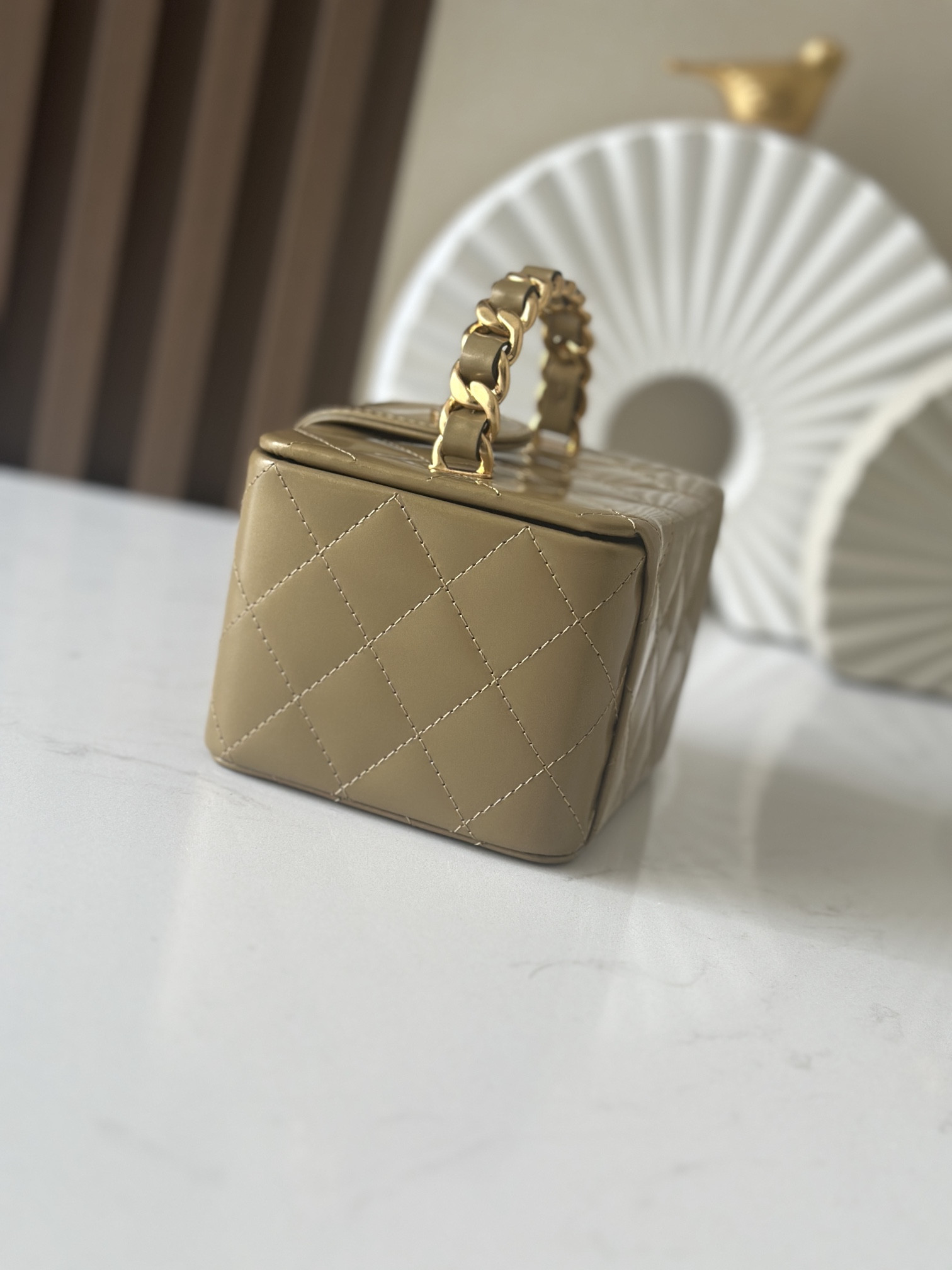 Chanel Vintage Cosmetic Bag 11x9.5x8.5cm