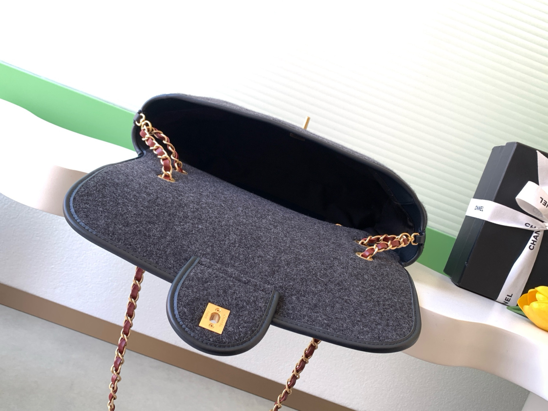 Chanel Flap Bag with Top Handle 23x32x10cm