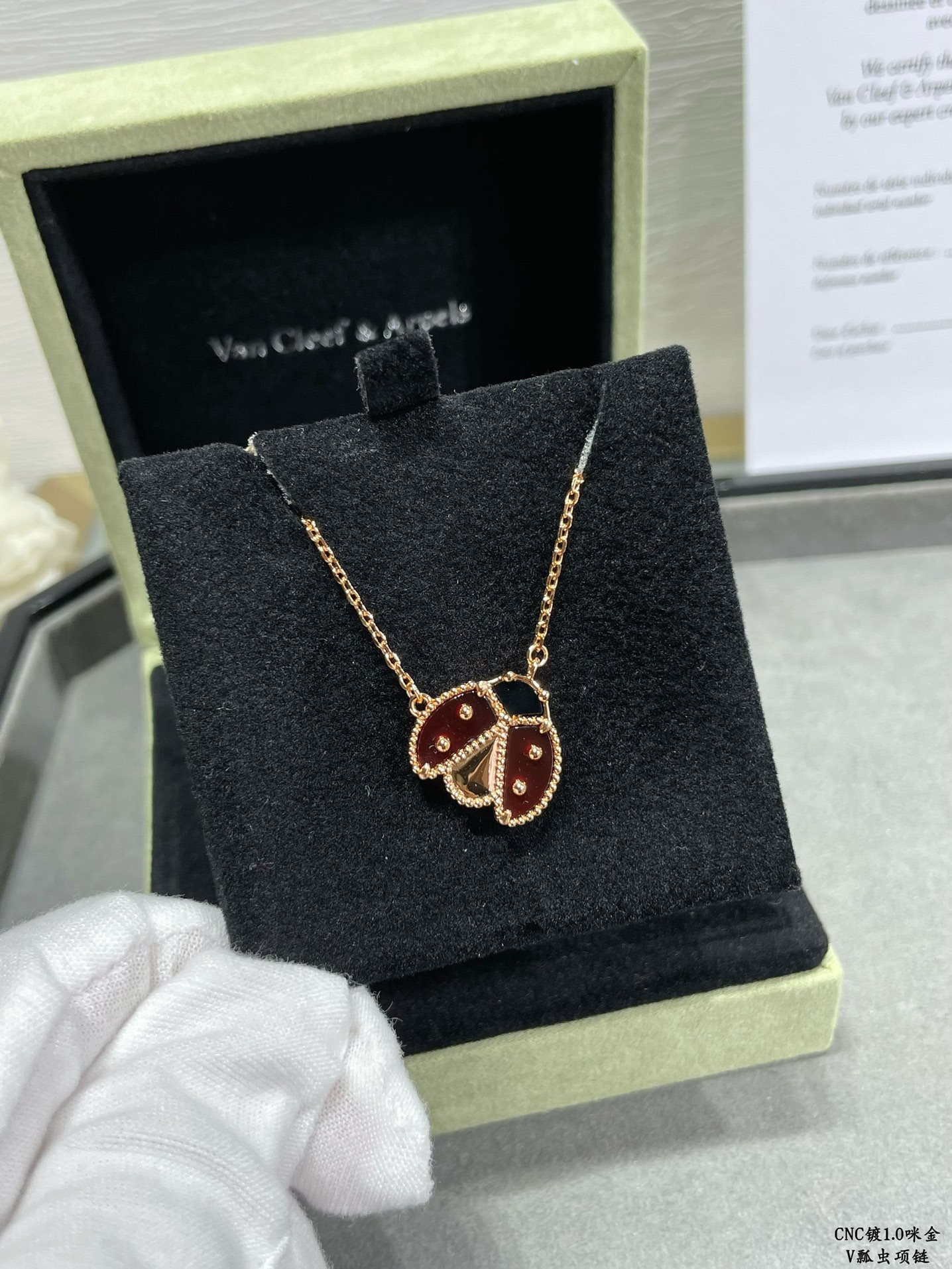 V*n Cl**f & Arpels ladybug Necklace