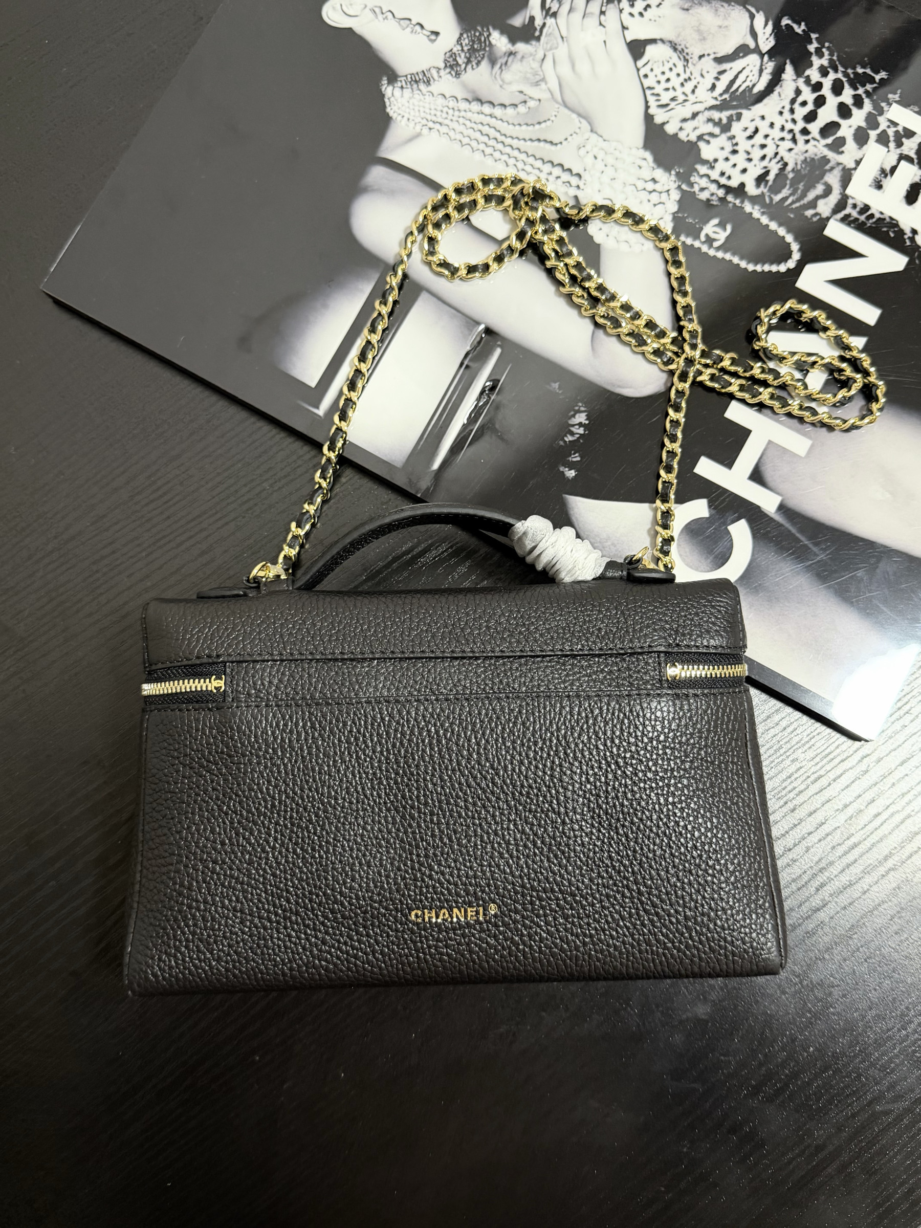 Ch**el classic vanity with chain handbag ap5347 15x23x5cm