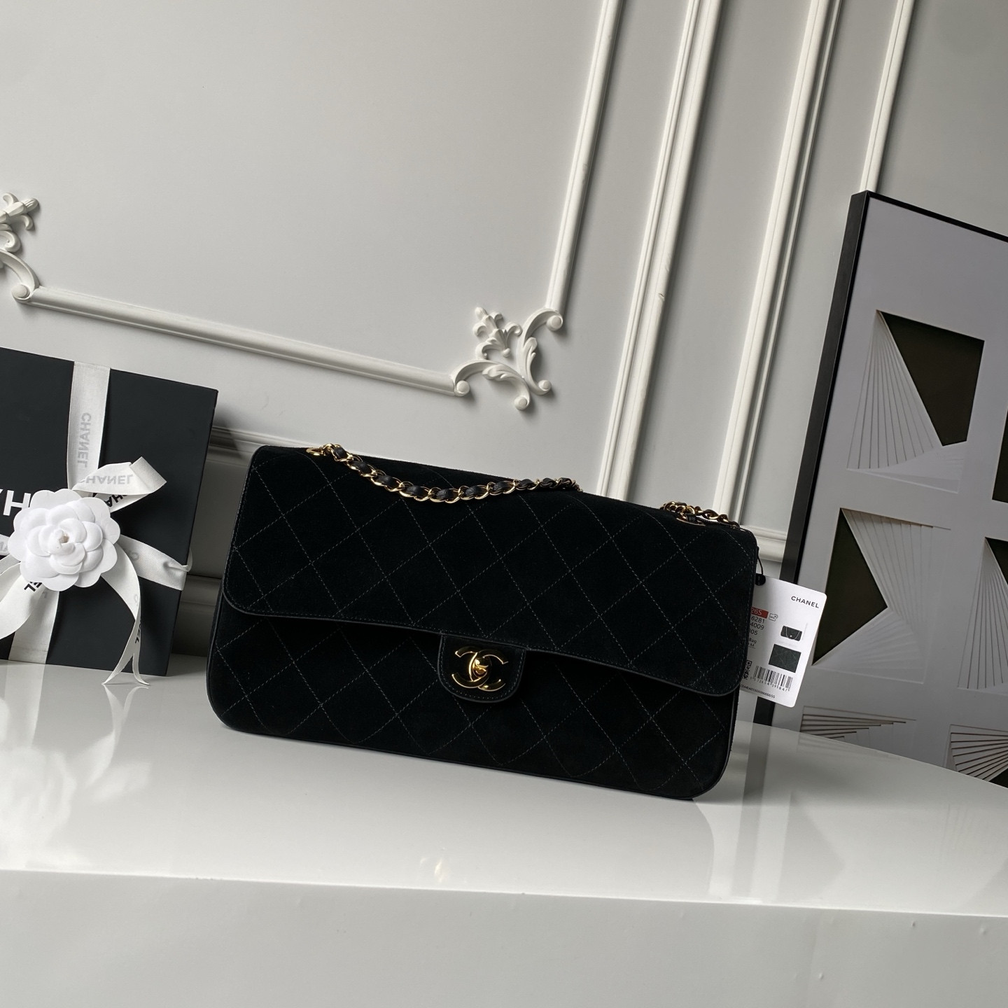 Ch**el maxi flapbag gold hardware as6281 19.5x32x10cm