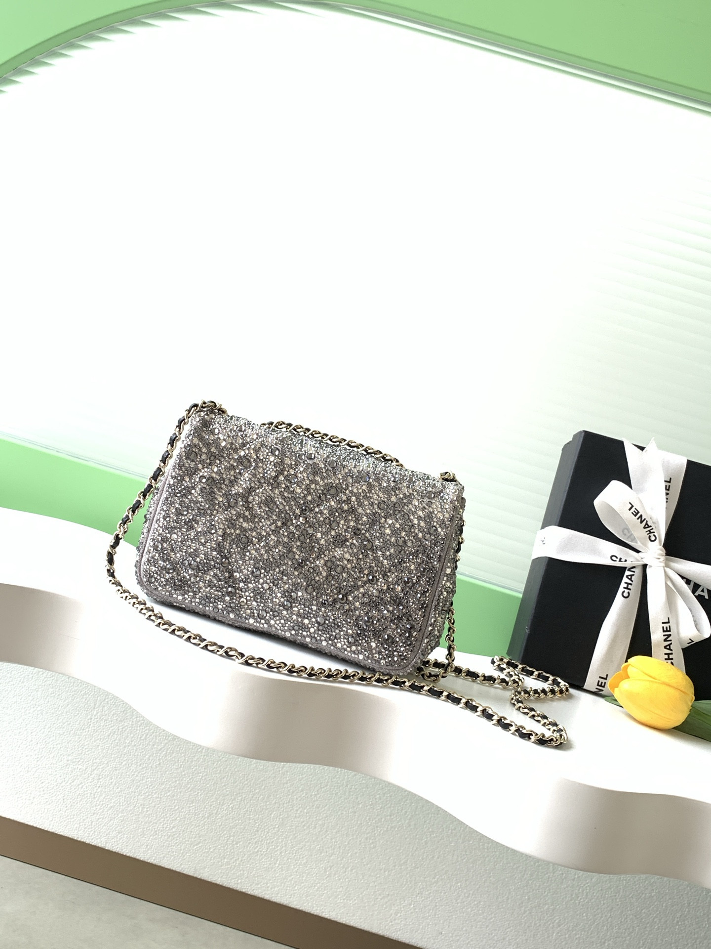 Ch**el evening flap bag as4297 13x21x8cm