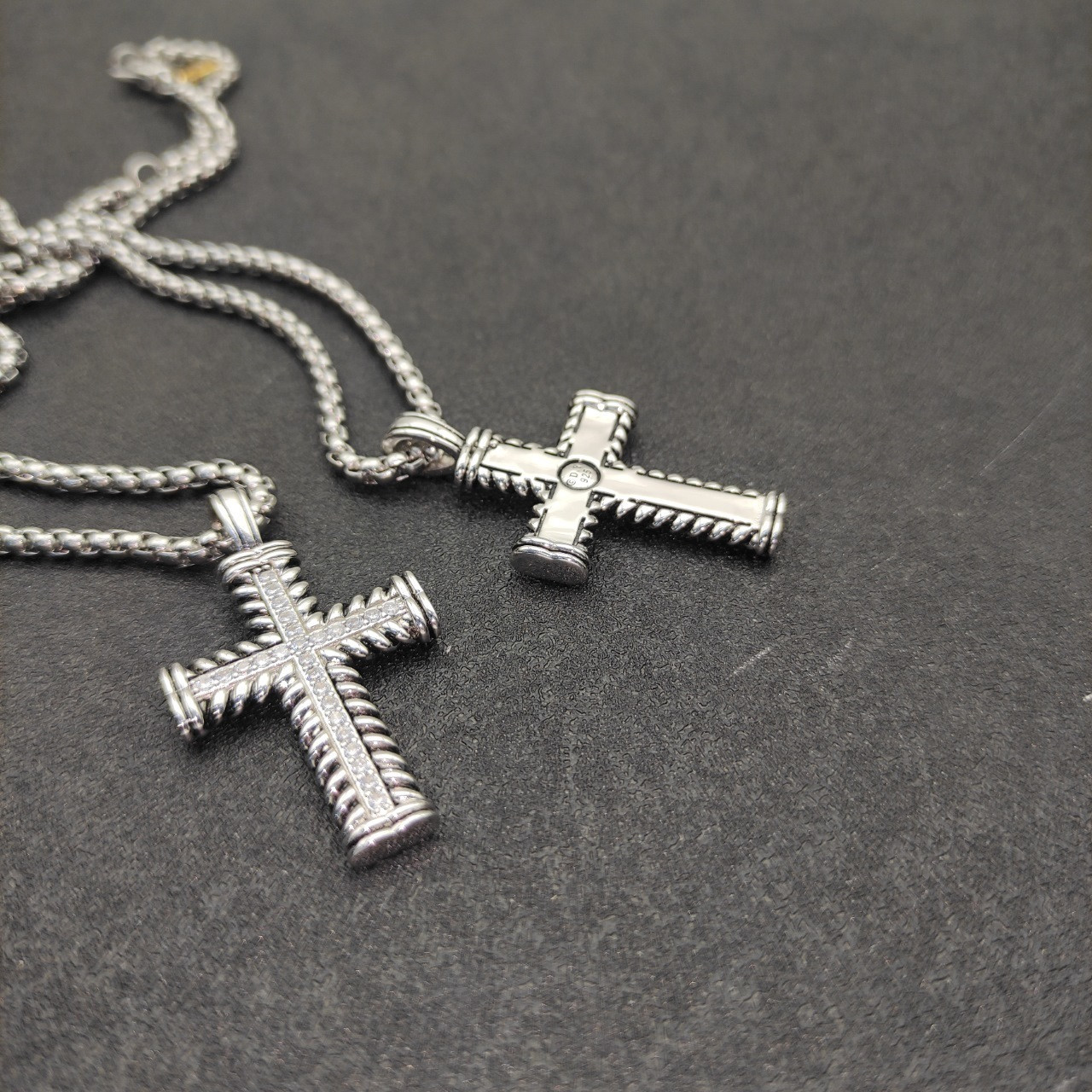 David Yurman Cross Necklace(Chain length 50+5cm delay chain Chain thickness 3mm)