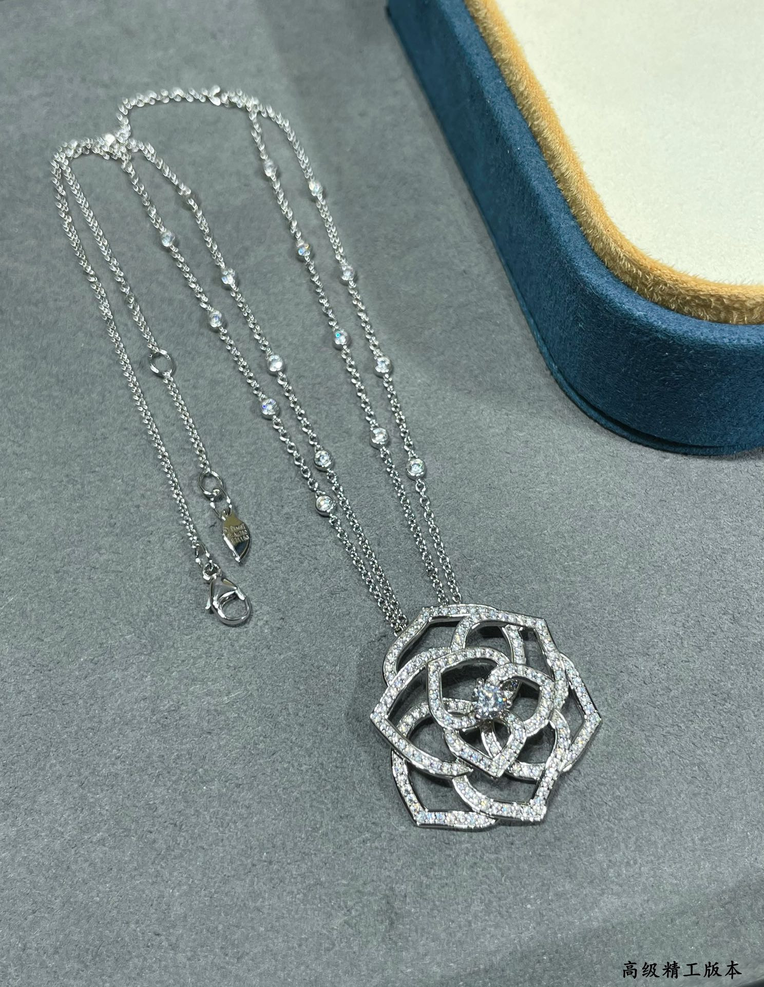 Piaget fully D1am0nd-encrusted Hollow rose Necklace