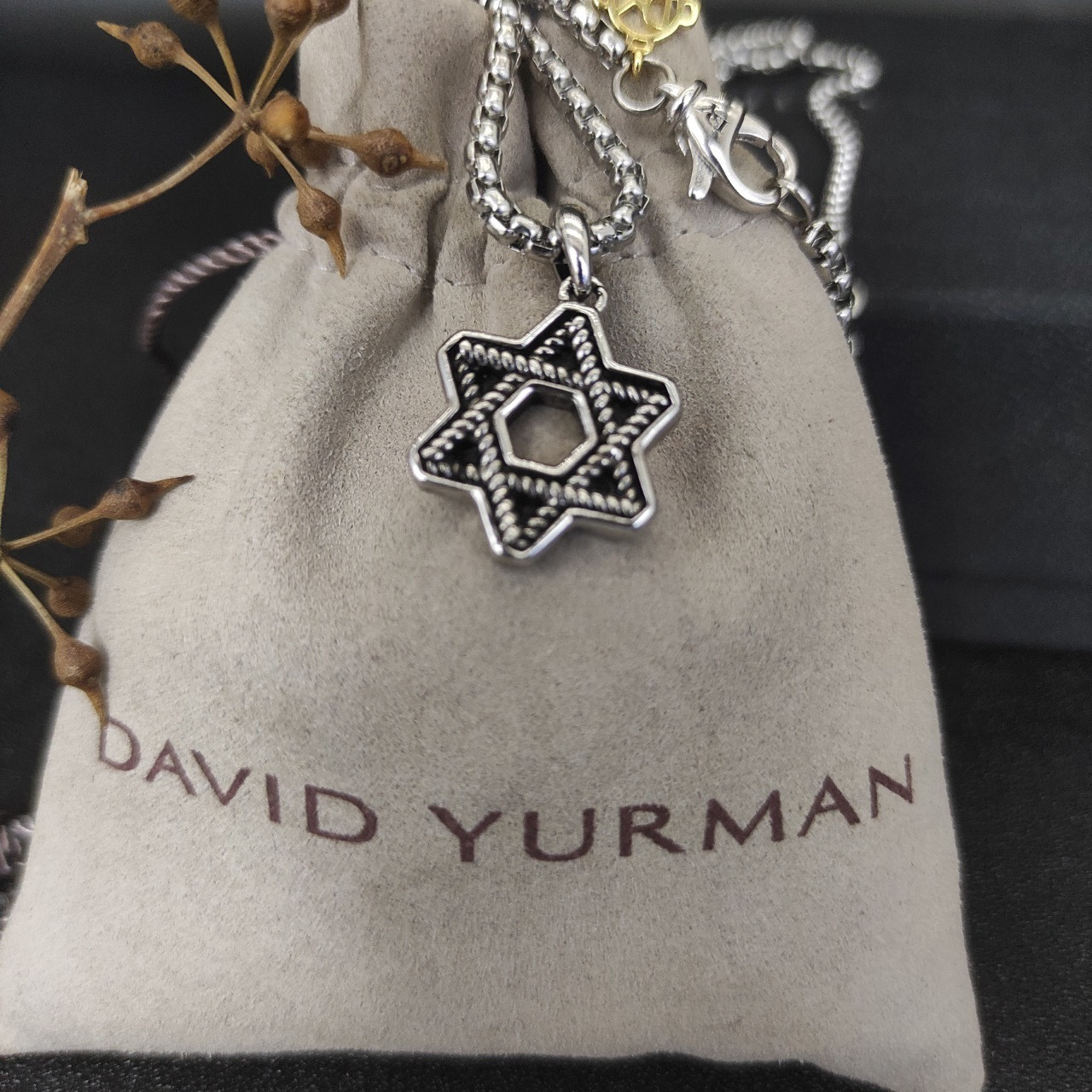 David Yurman star of david Necklace(Chain length 50+5cm delay chain Chain thickness 3mm)
