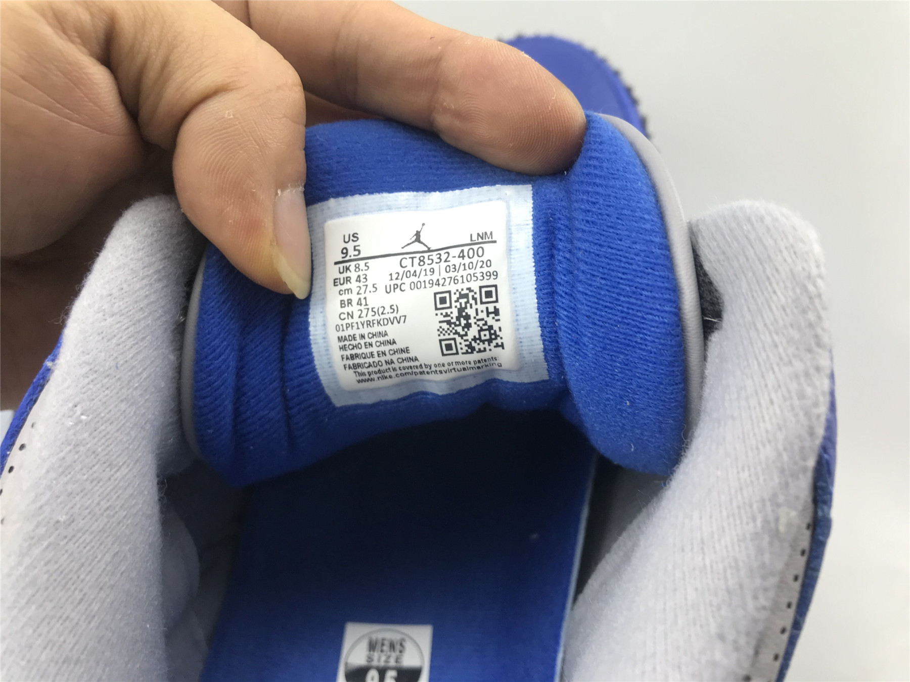 UA AIR JORDAN 3 RETRO "VARSITY ROYAL"