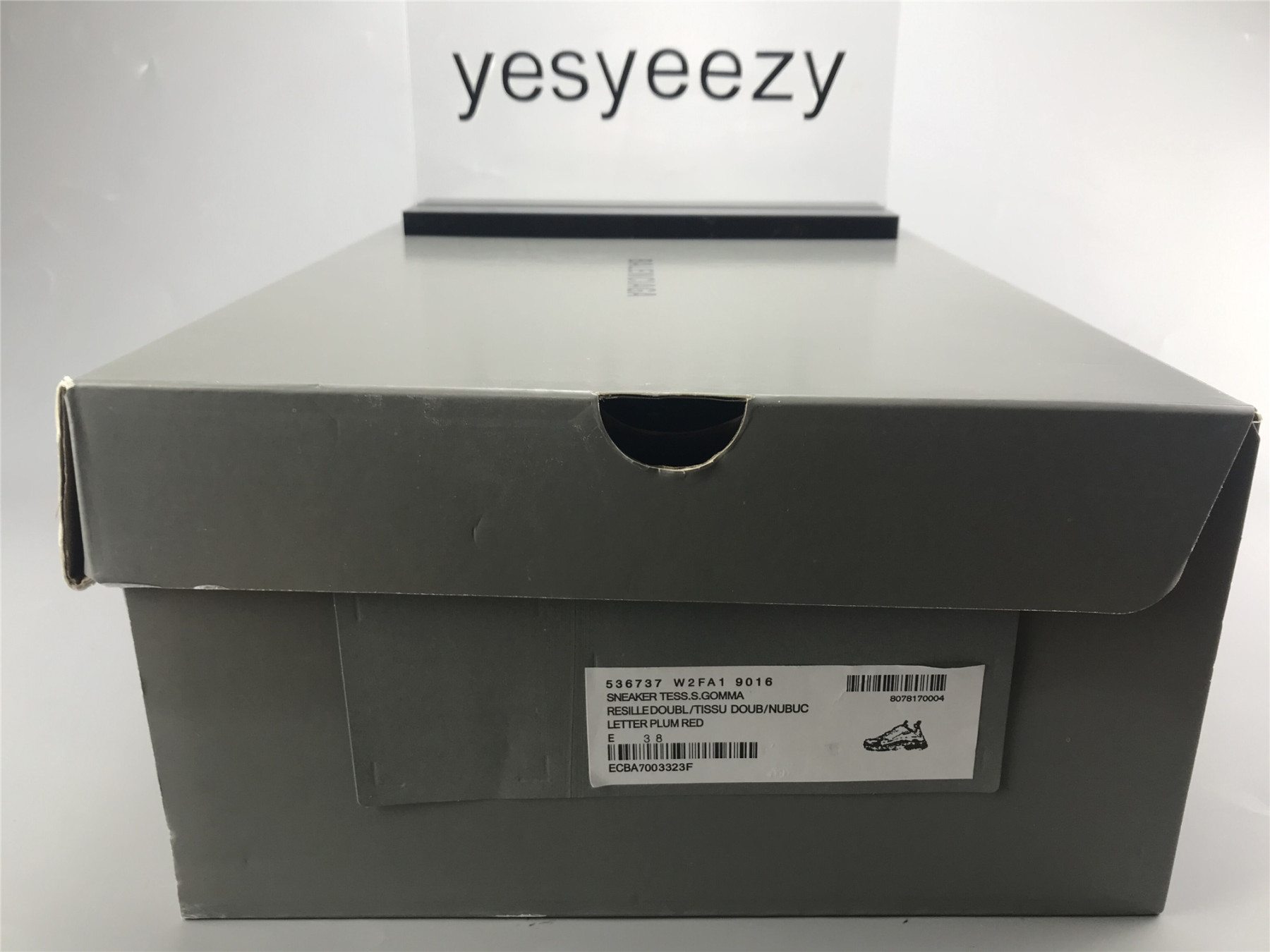 UA TRIPLE S CLEAR SOLE SNEAKER LETTER PLUM RED