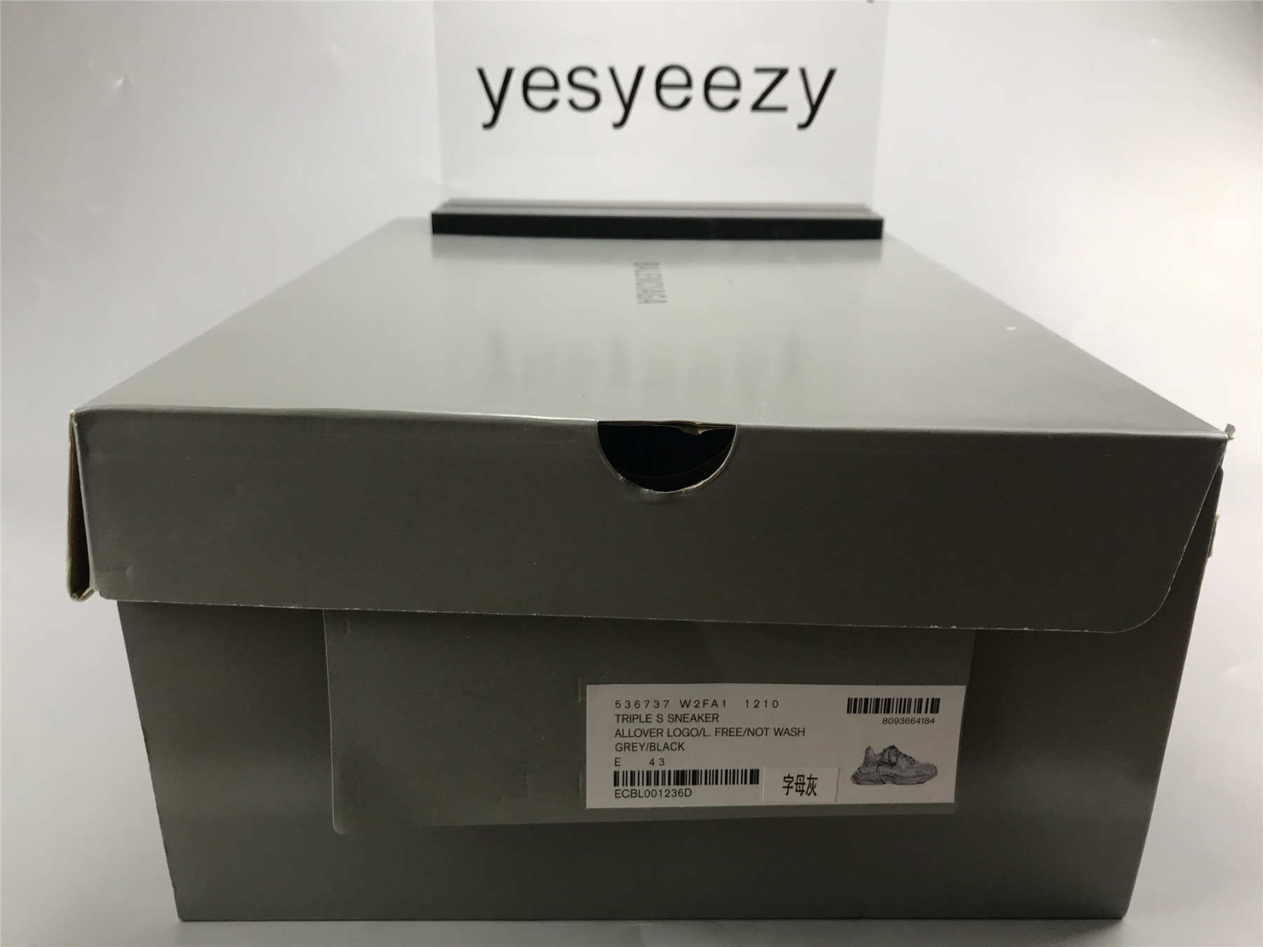 UA TRIPLE S SNEAKER ALLOVER LOGO GREY BLACK