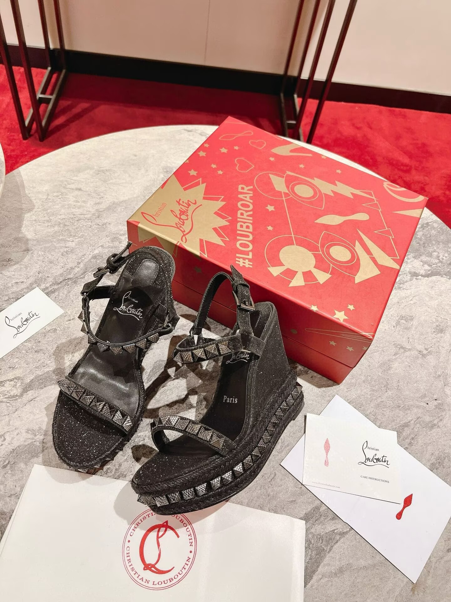 UA Christian Louboutin Pyraclou 120 mm Espadilles