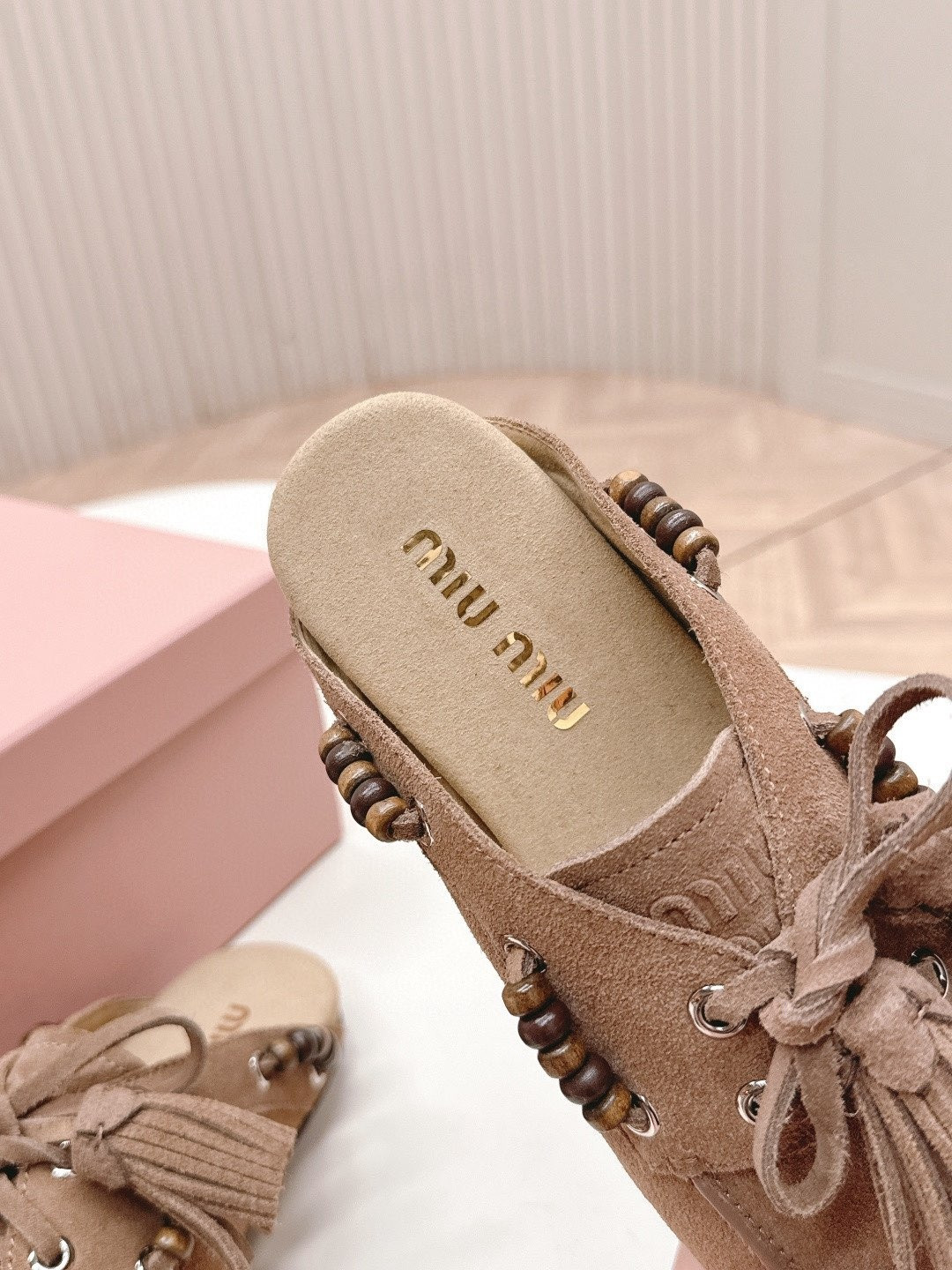 UA Miu Miu Tassel Mules