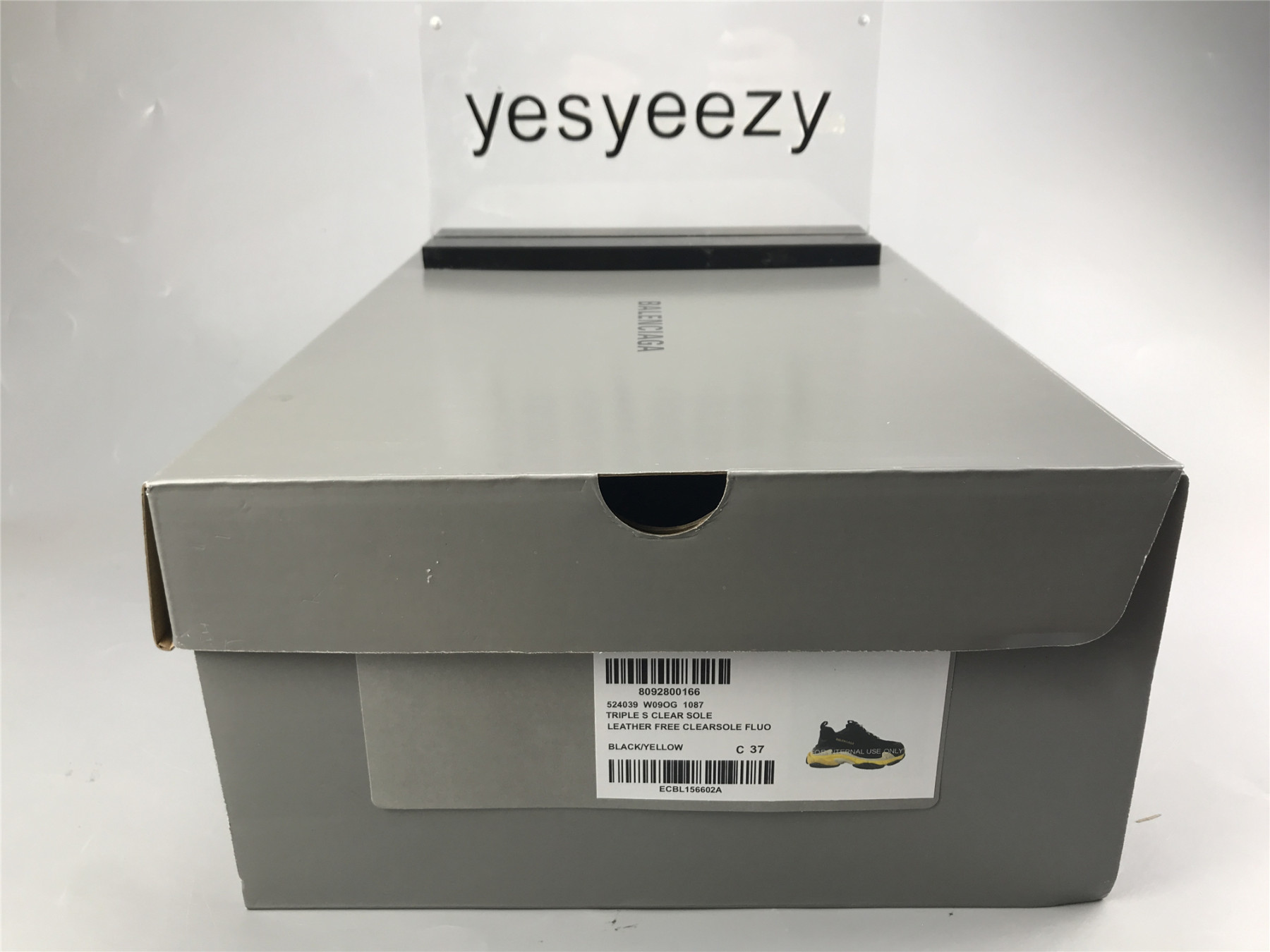 UA TRIPLE S CLEAR SOLE BLACK YELLOW