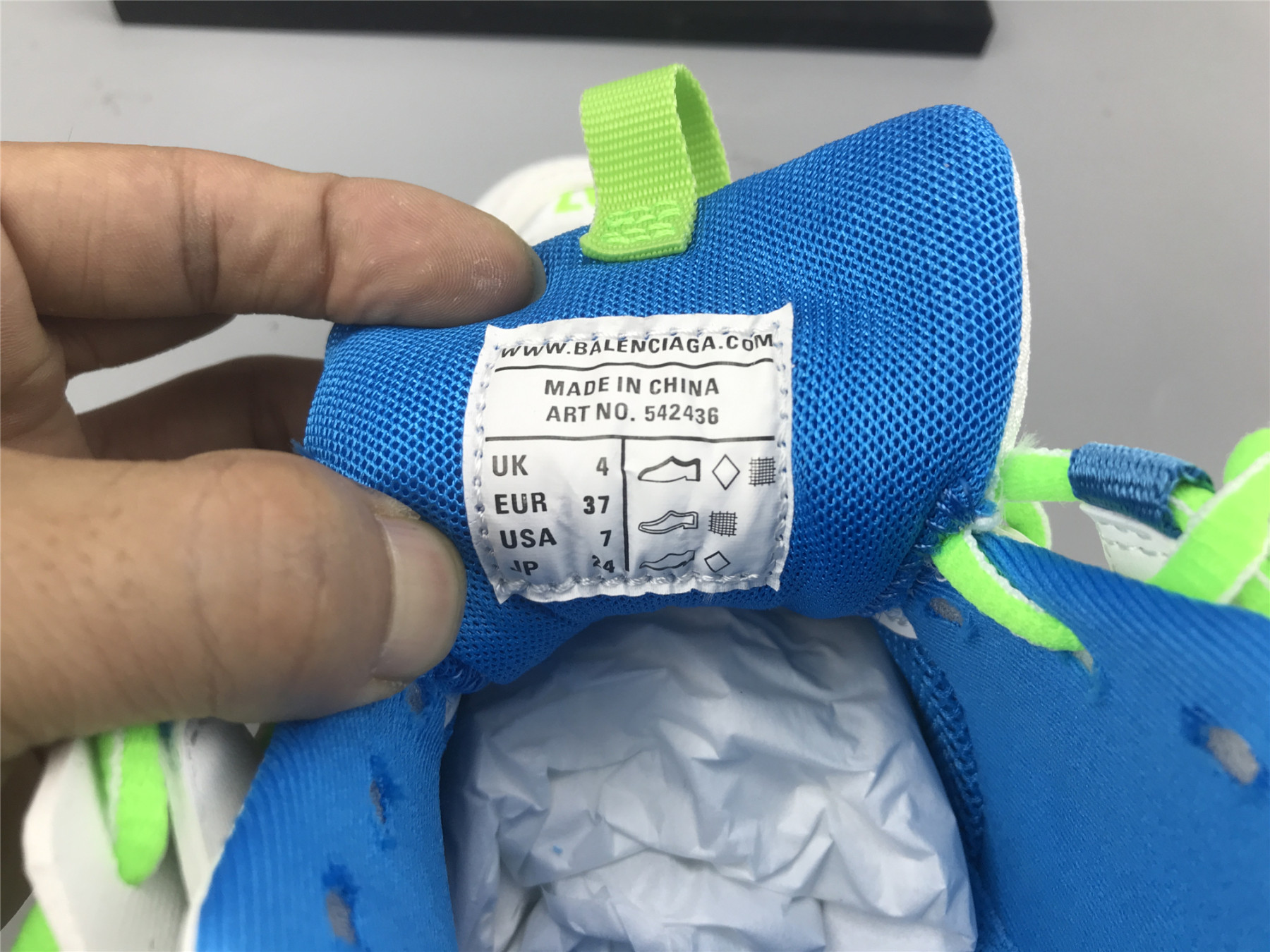 UA TRACK SNEAKER WHITE BLUE GREEN