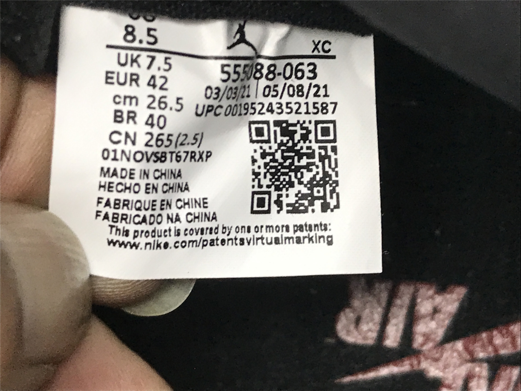 UA AIR JORDAN 1 RETRO HIGH OG PATENT 