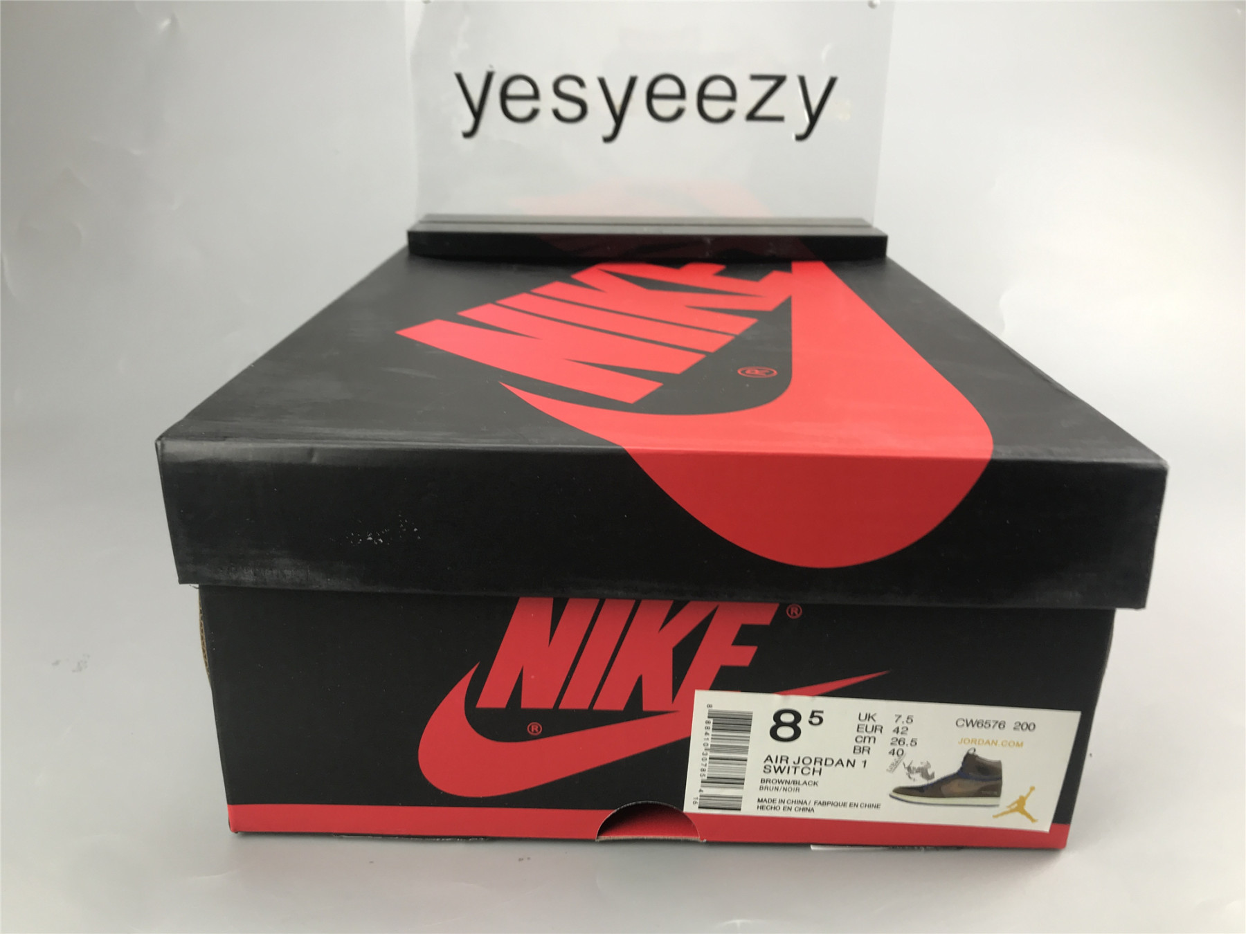 UA AIR JORDAN 1 HIGH SWITCH BLACK BROWN BLUE