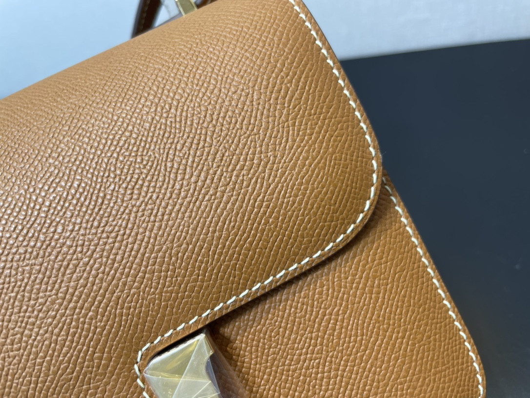 H**me5 Constance 19 Epsom Gold Hardware 7.25" x 6.25" x 2.25"