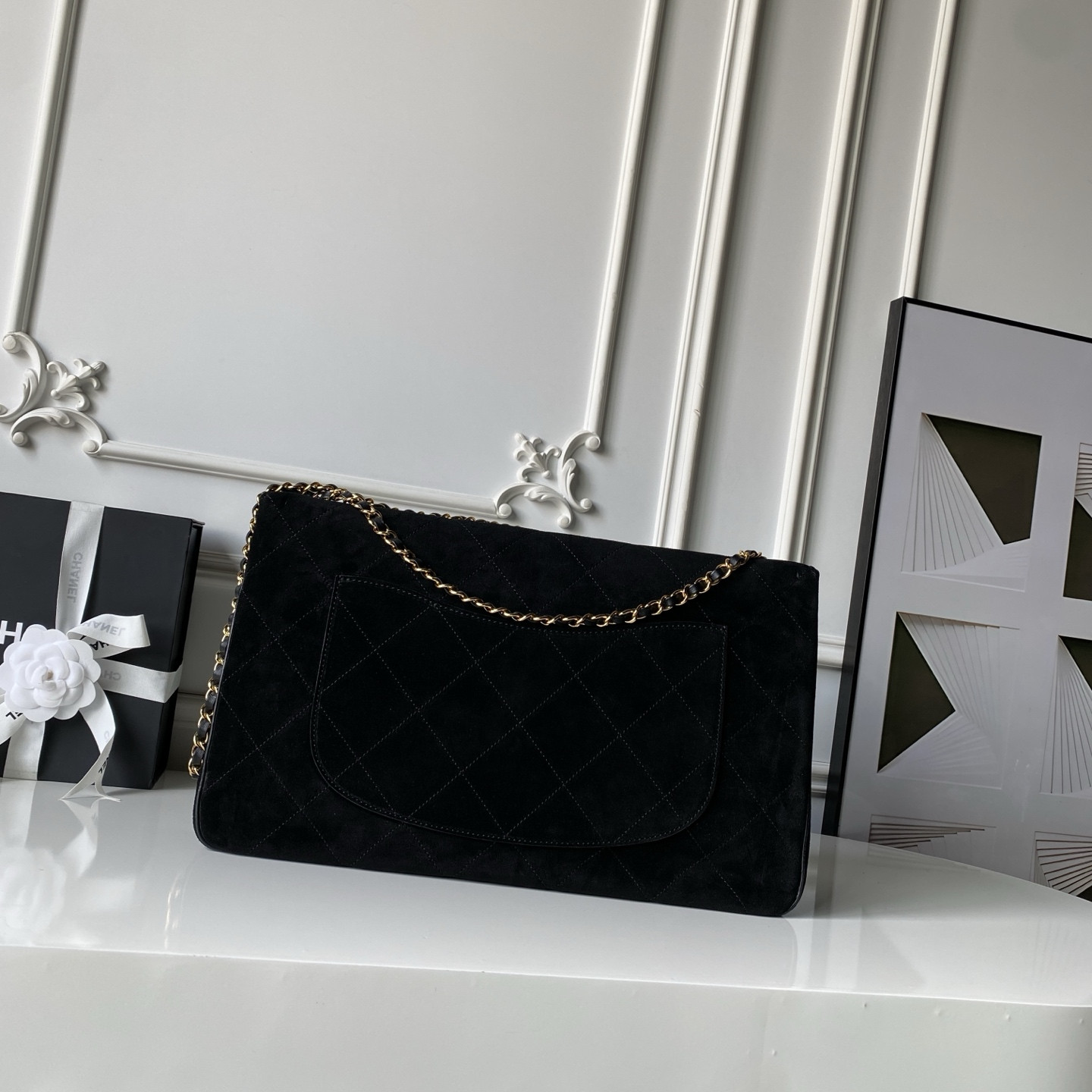 Ch**el Souplissimo Flap Bag AS6234 38.5x26x11cm