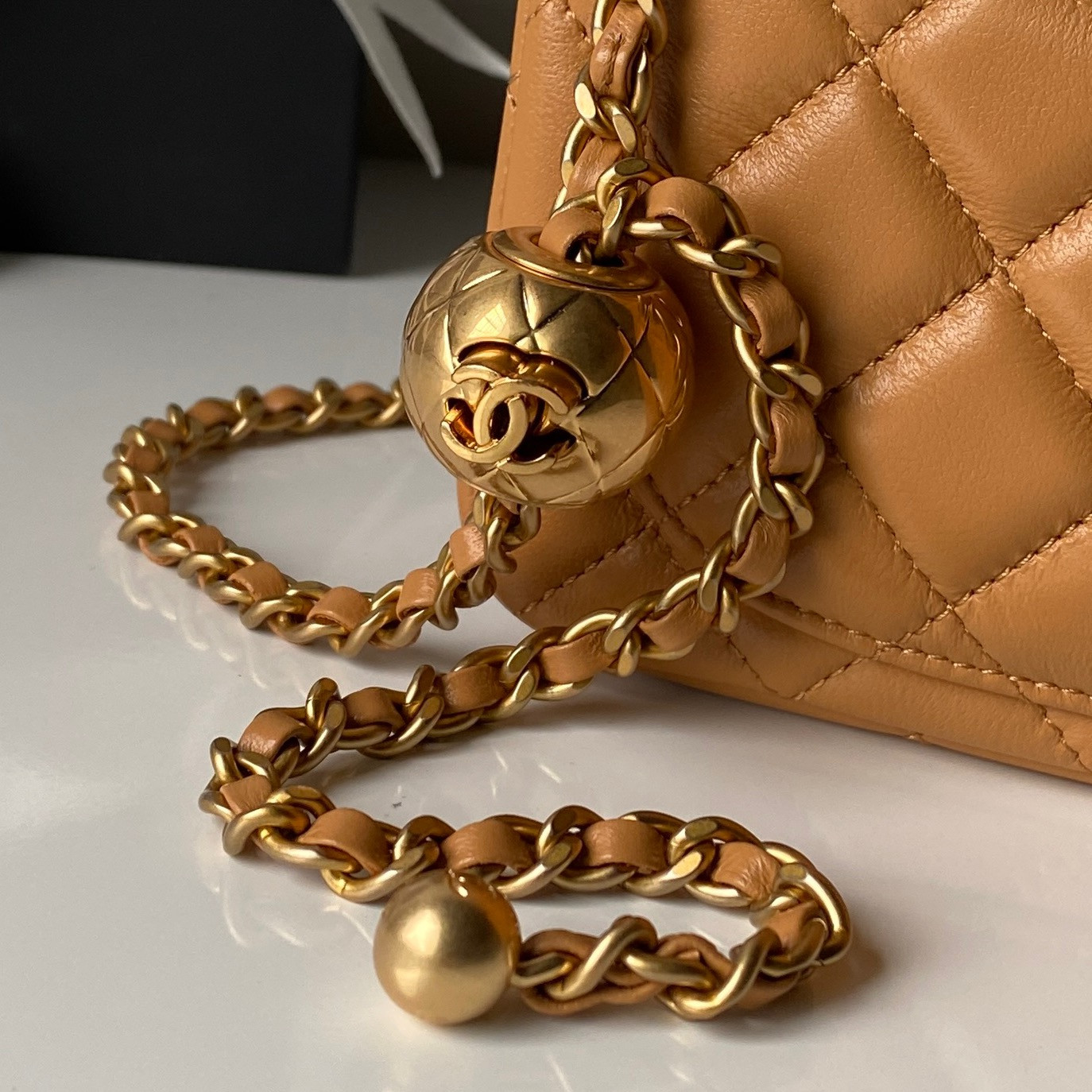 Ch**el MINI FLAP BAG 13.5x17x8cm