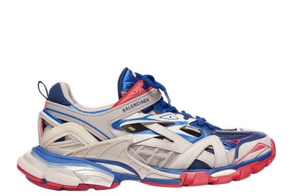 UA TRACK.2 TRAINERS "BEIGE BLUE RED"