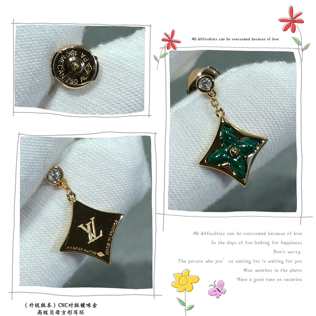 L0vis Vvtt0n Mother-of-pearl square Earrings