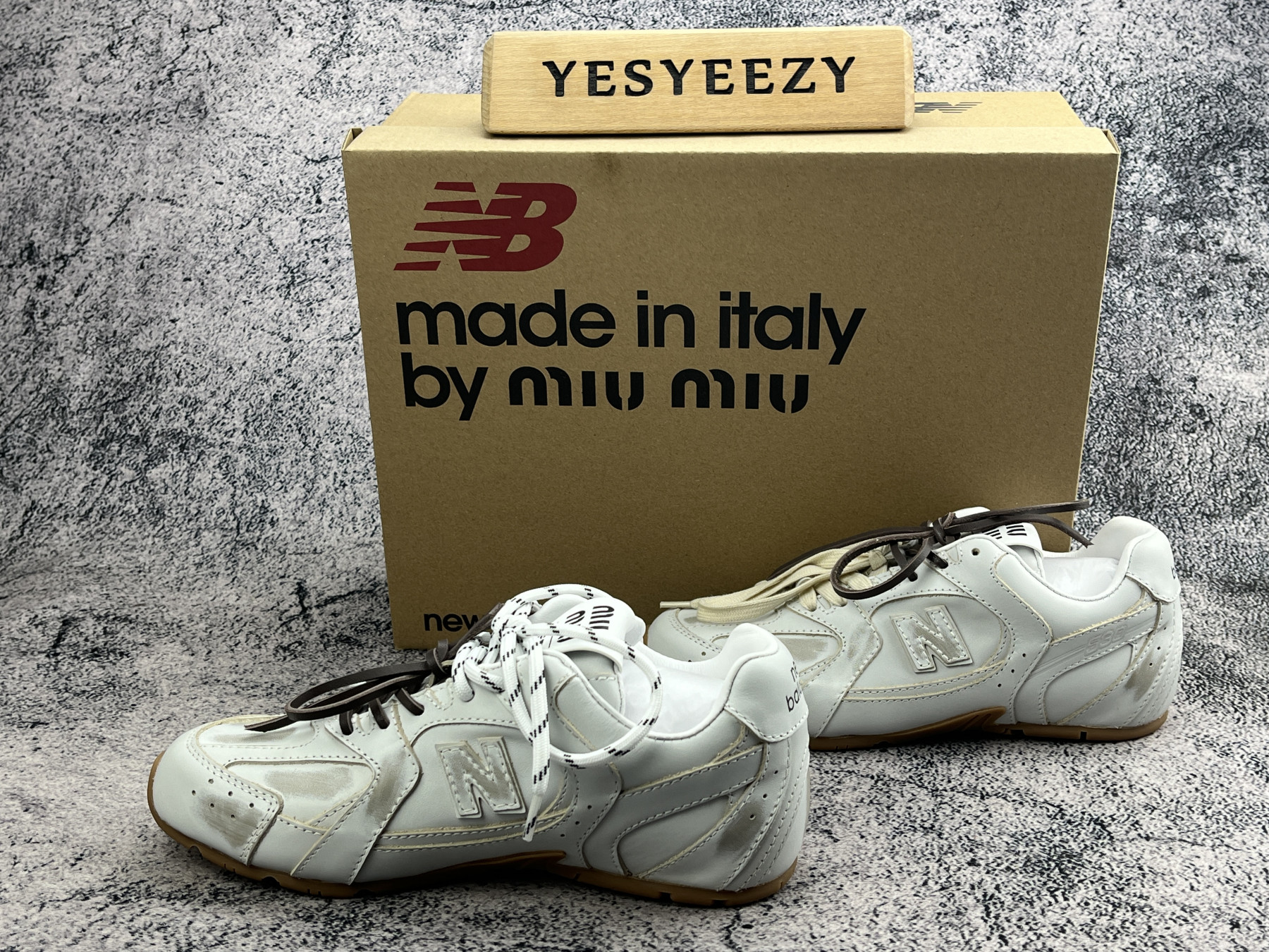 UA Miu Miu x New Balance 530 SL leather sneakers