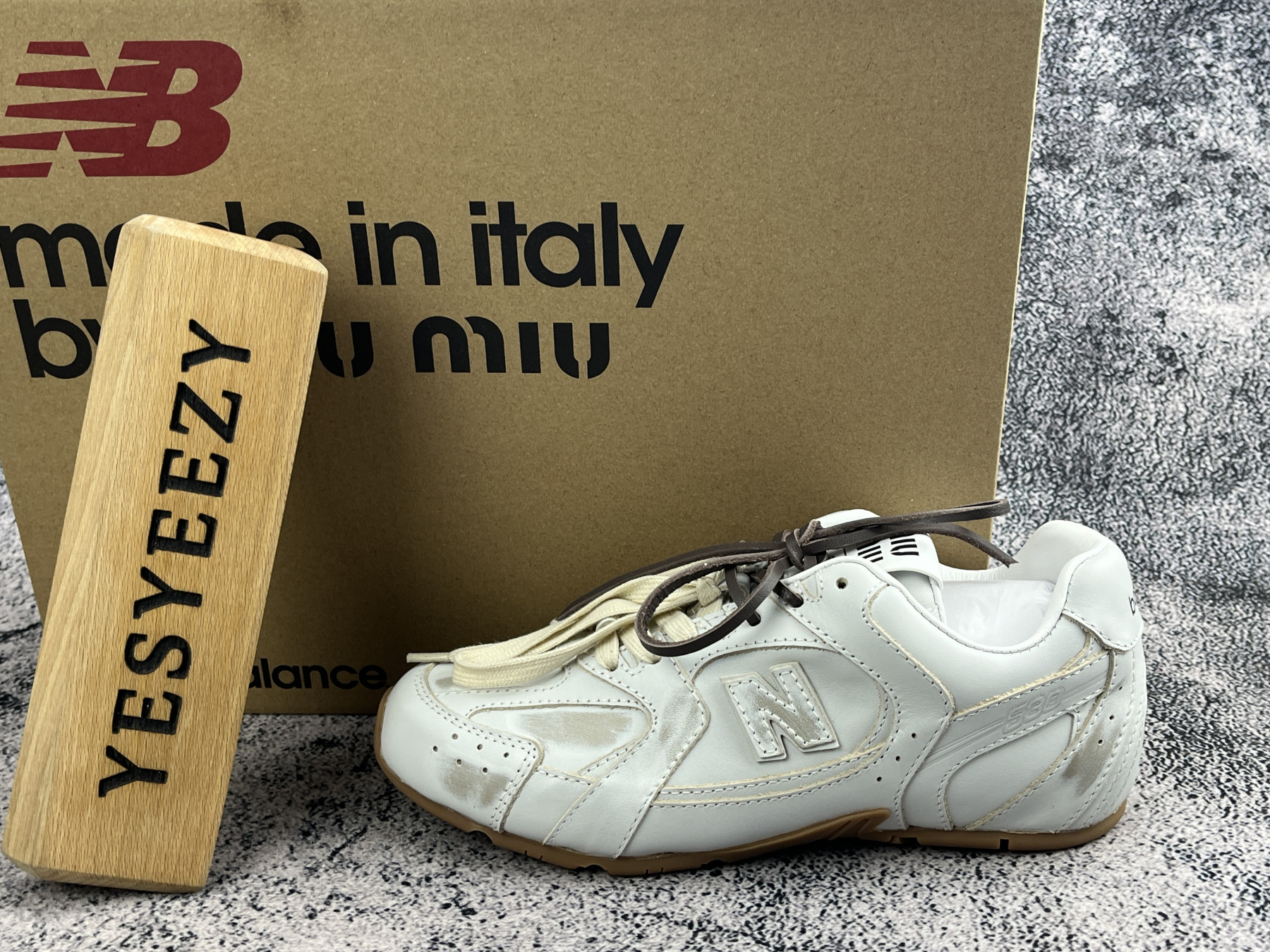 UA Miu Miu x New Balance 530 SL leather sneakers