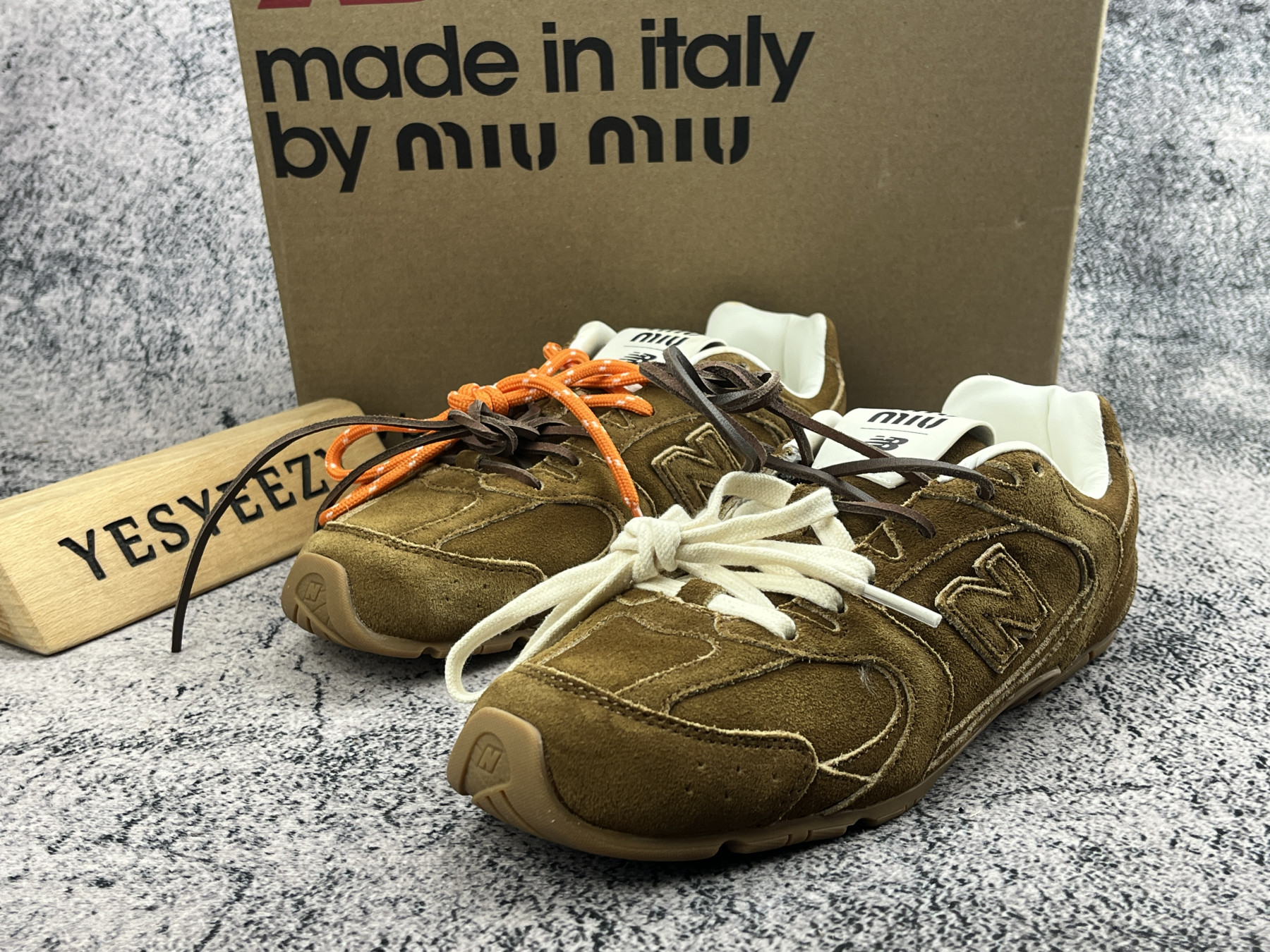 UA Miu Miu x New Balance 530 SL suede sneakers