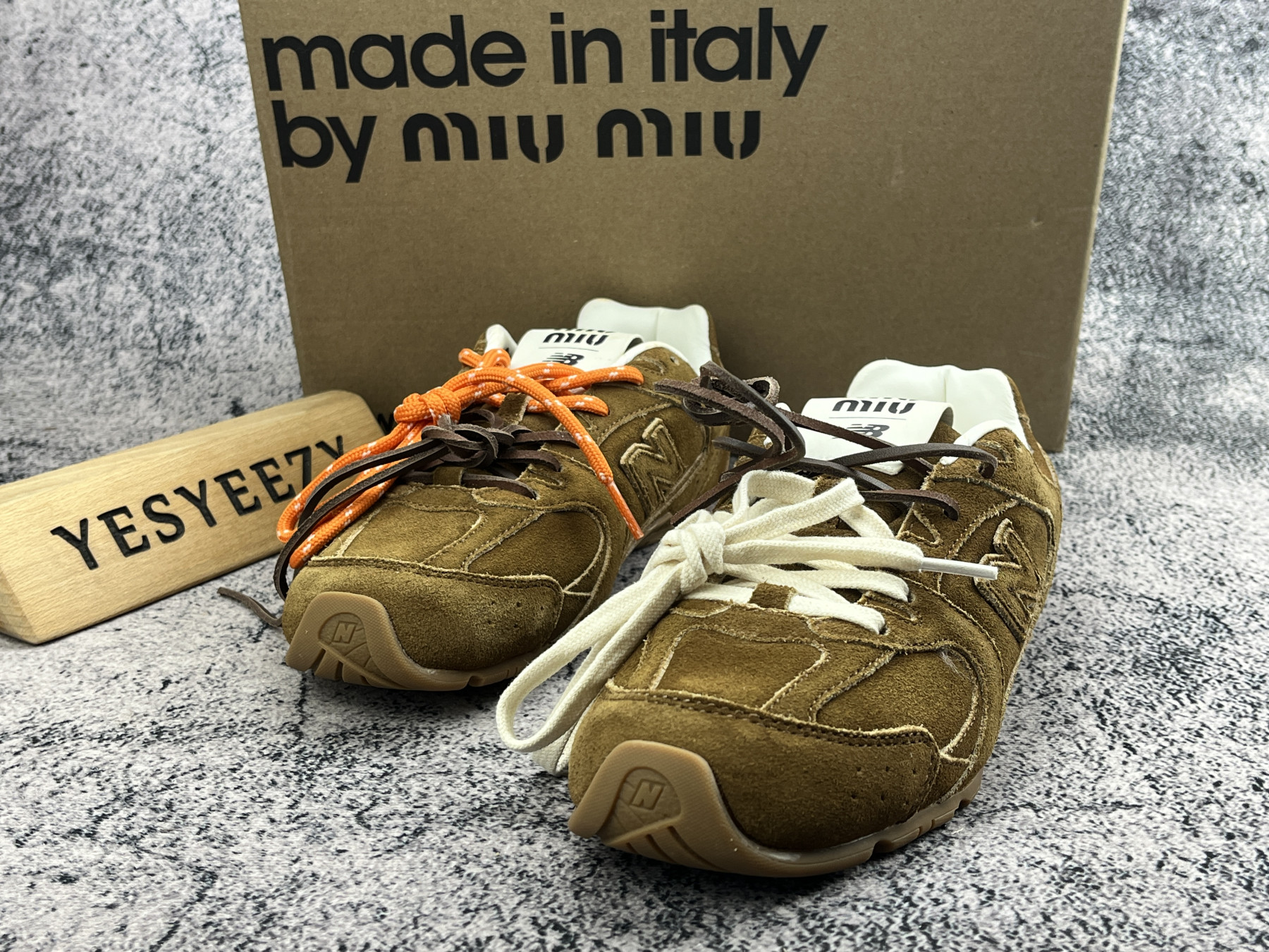 UA Miu Miu x New Balance 530 SL suede sneakers