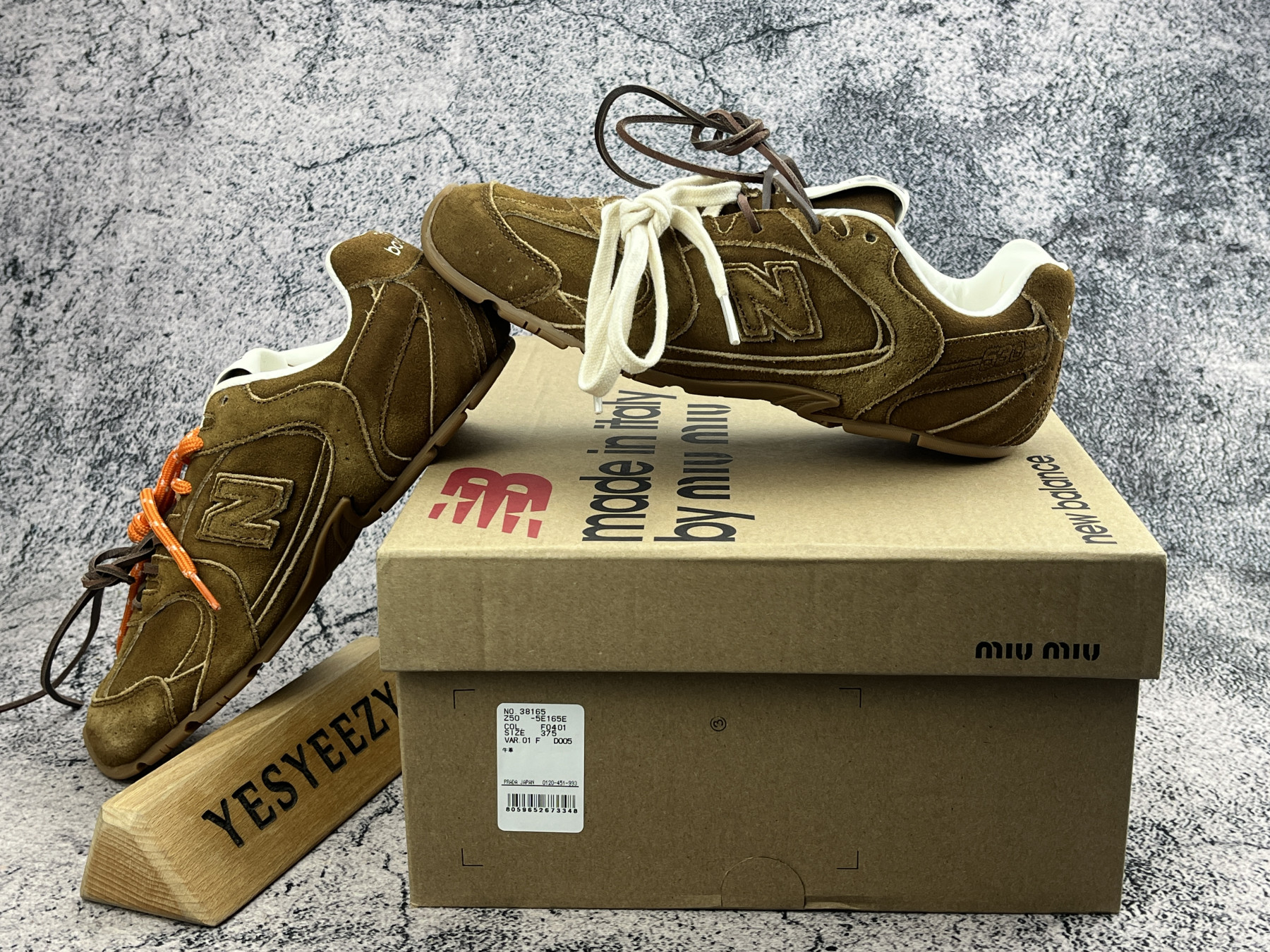 UA Miu Miu x New Balance 530 SL suede sneakers