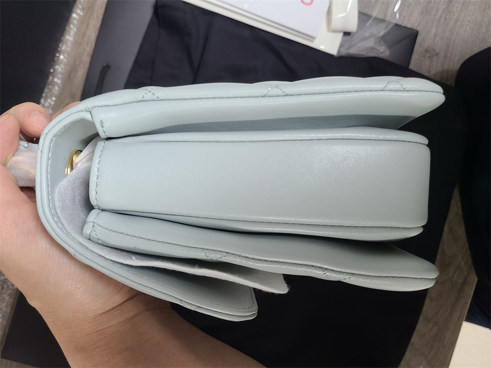 Ch**el FLAP BAG WITH TOP HANDLE 6.6 × 9.8 × 4.7 in