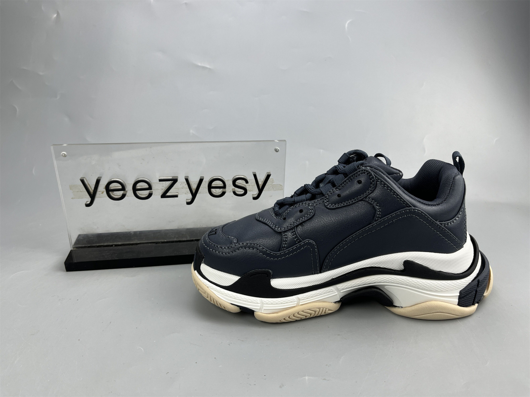 UA TRIPLE S CLEAR SOLE GREY WHITE BLUE