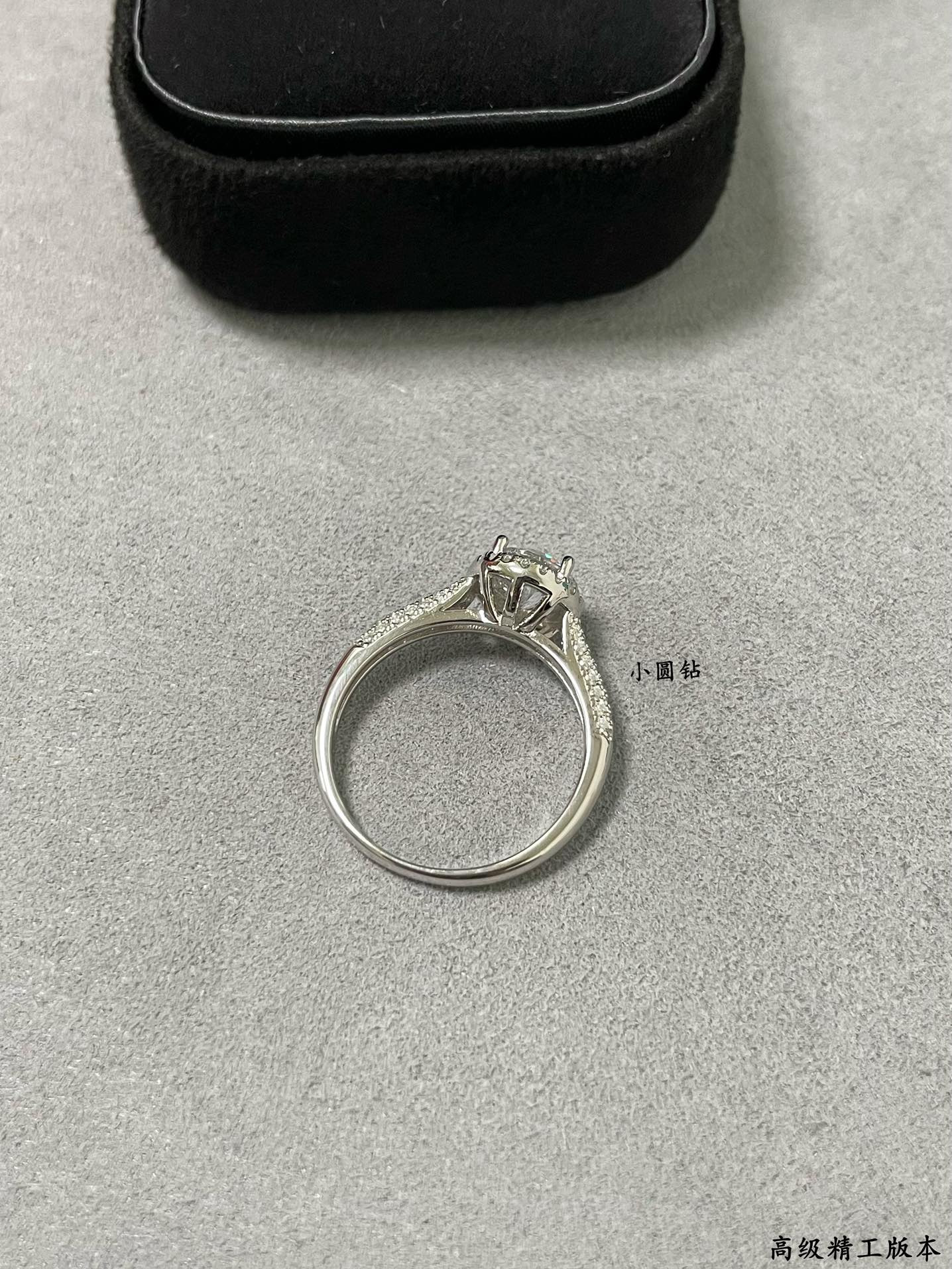 Tiffany & Co. Petite Solitaire Round Diamond Ring Ag925