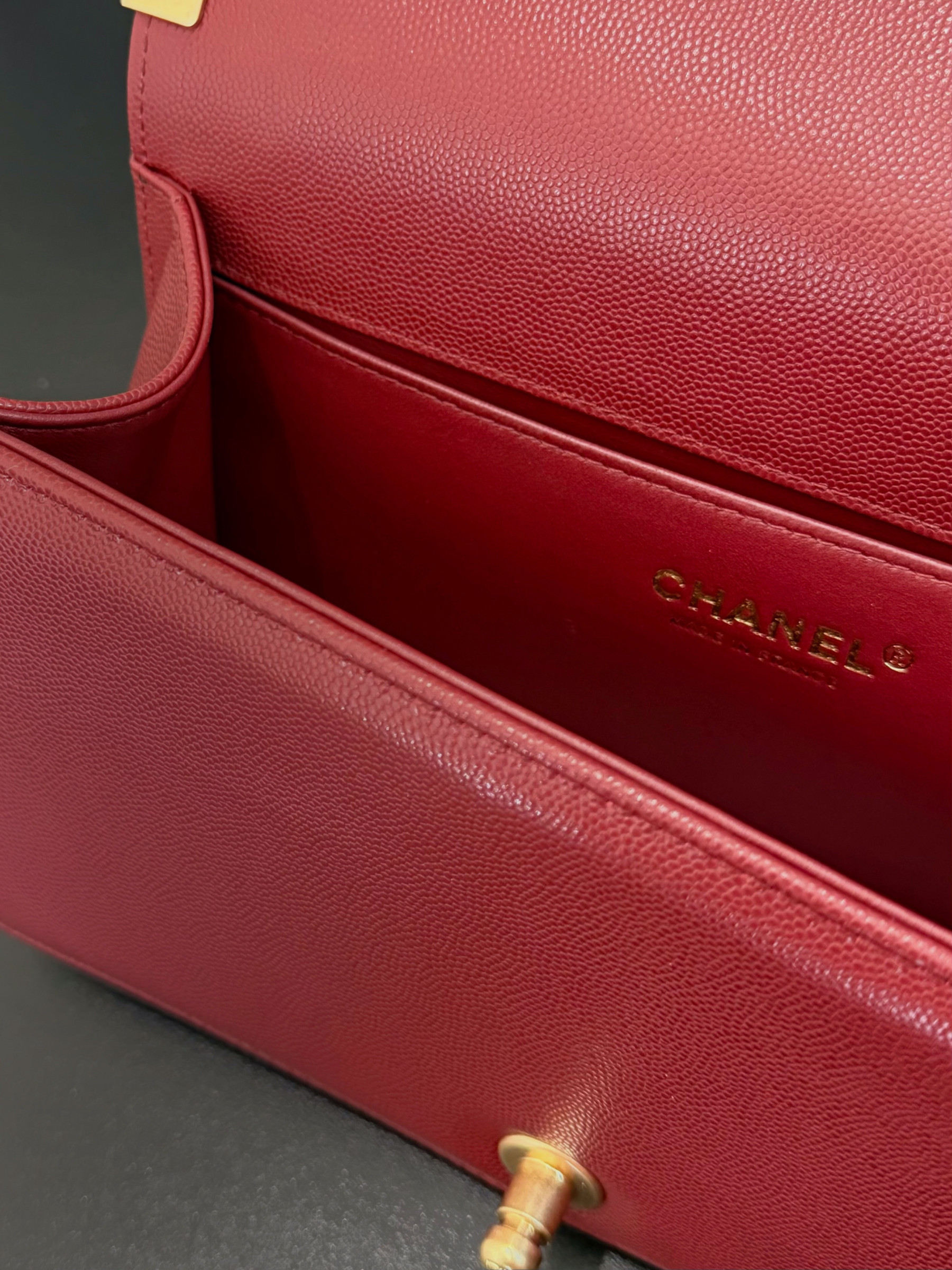 Ch**el Boy Handbag 15x25x9cm