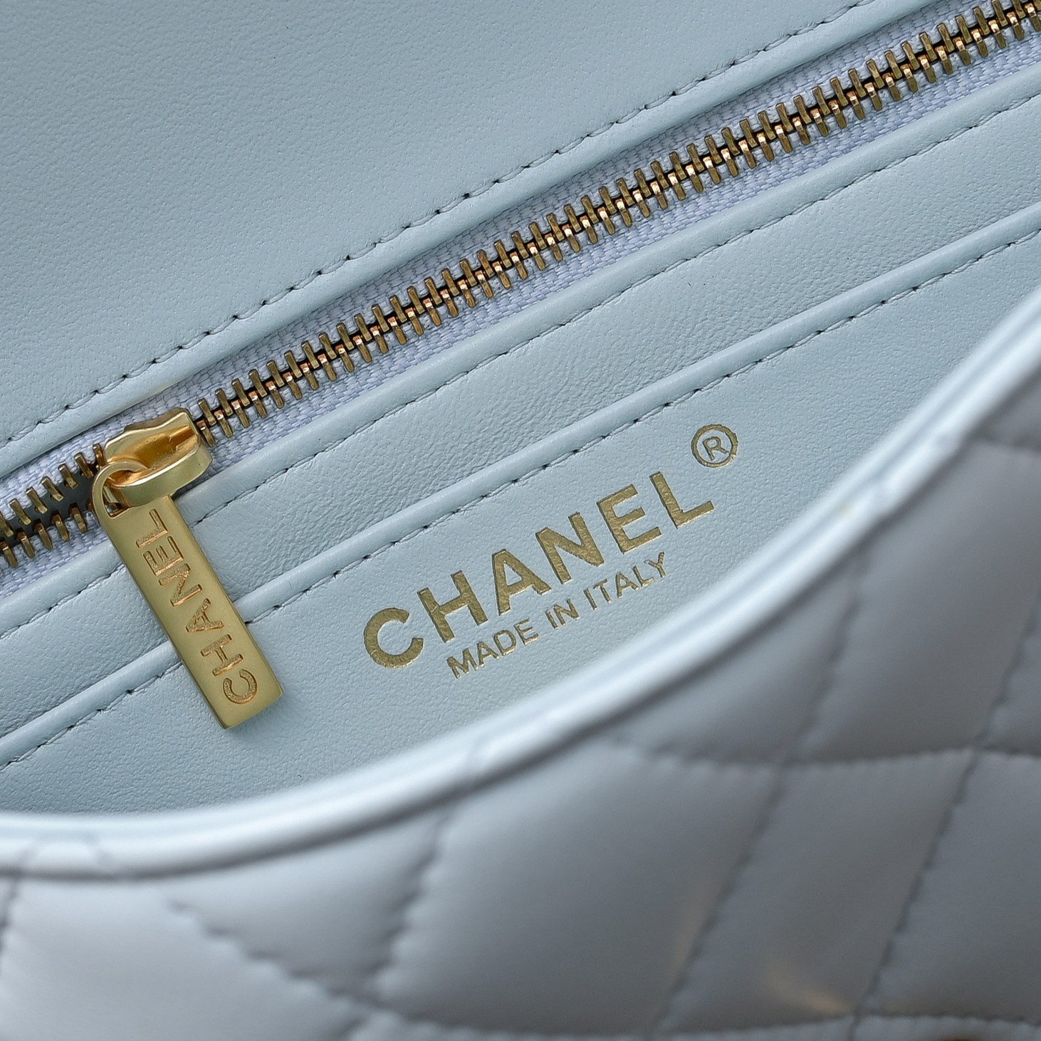 Ch**el Flap Bag Light Blue AS1787 20x13x7cm