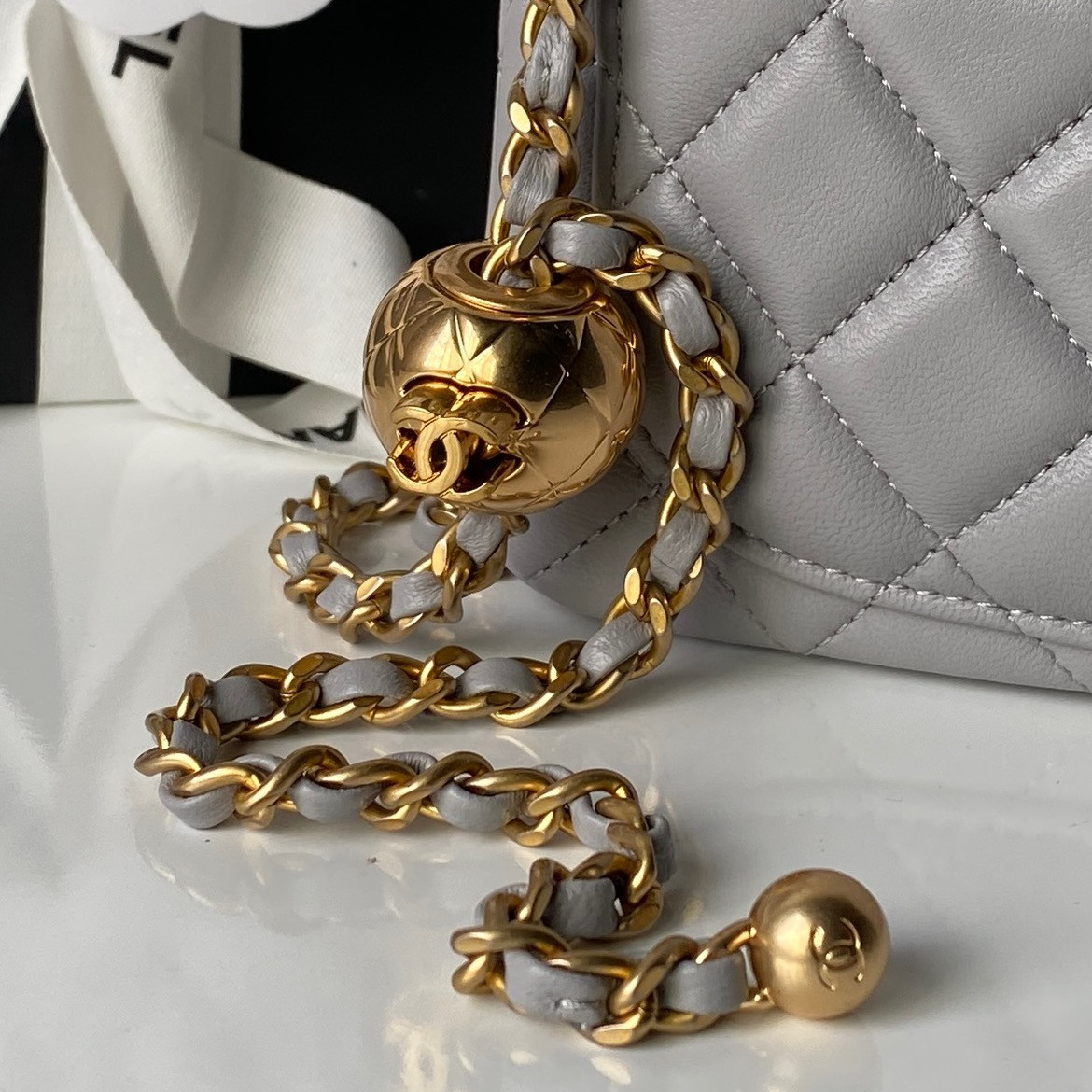 Ch**el MINI FLAP BAG 13.5x17x8cm